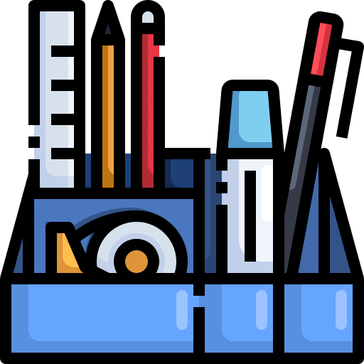 آیکون دسته کتاب و لوازم تحریر