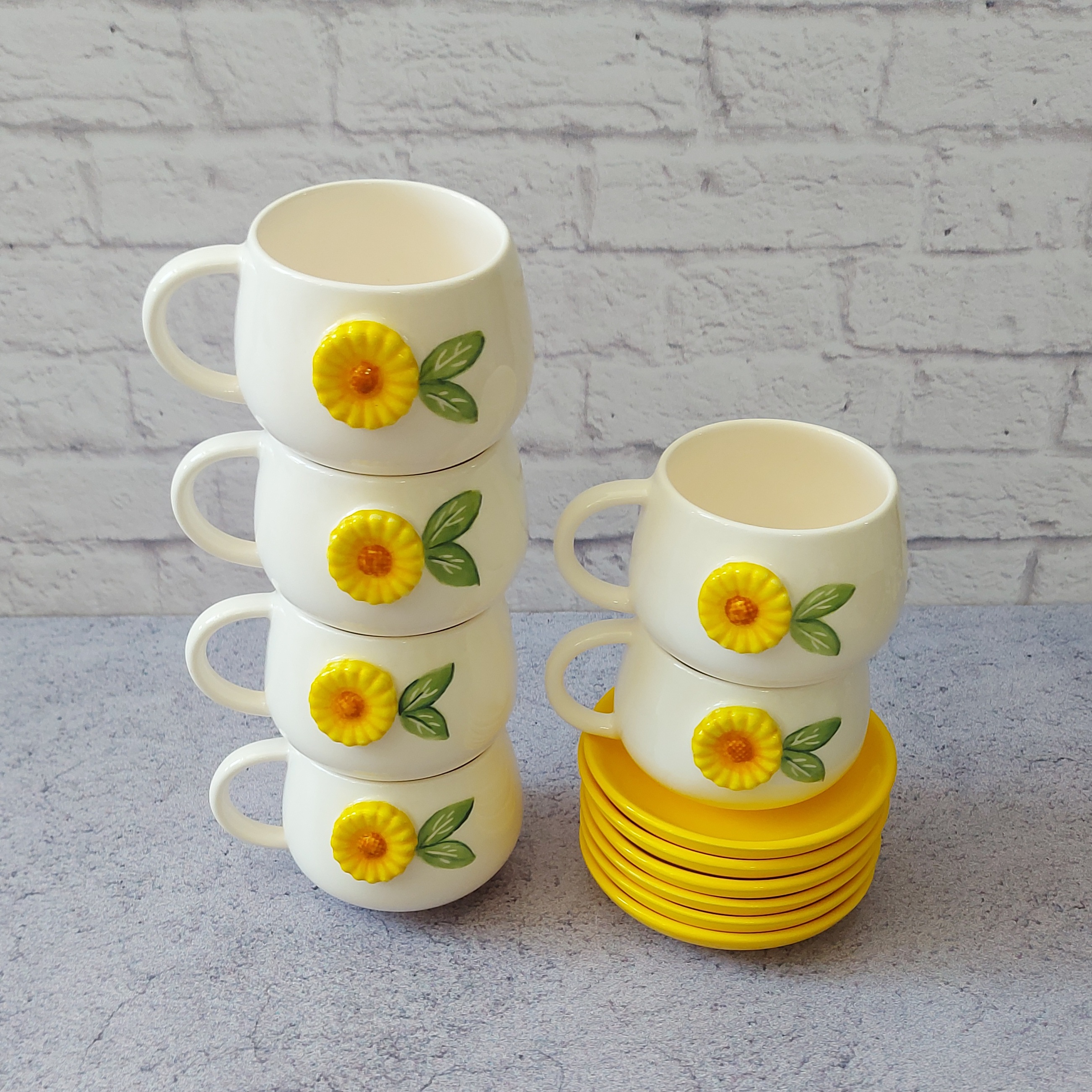 فنجون چایخوری طرح آفتابگردان