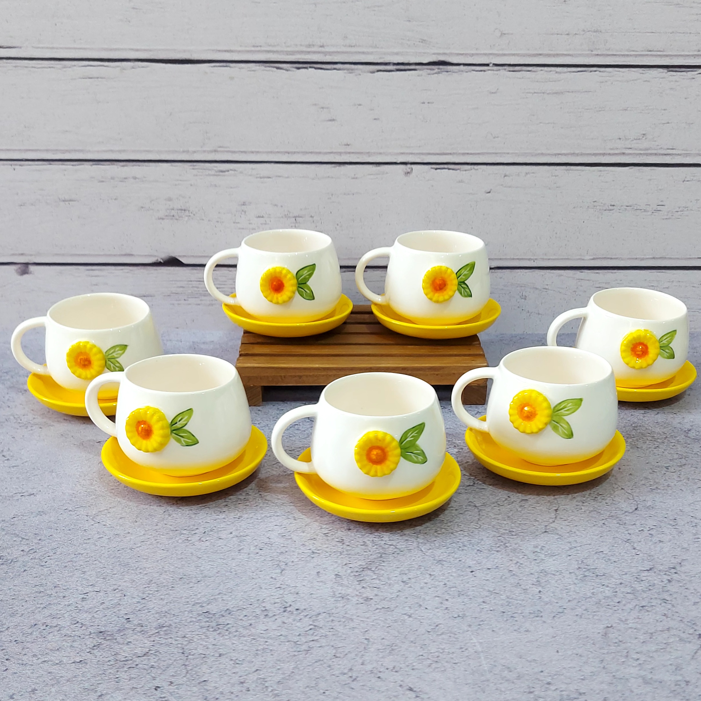 فنجون چایخوری طرح آفتابگردان