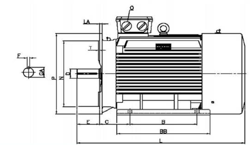 الکتروموتور سه فاز چدنی 55 کیلووات جمکو دور موتور 3000RPM