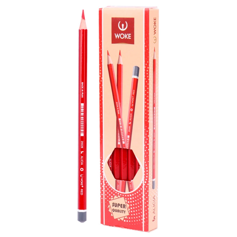 مداد قرمز ووک WOKE 20026 (بسته 12 تایی)