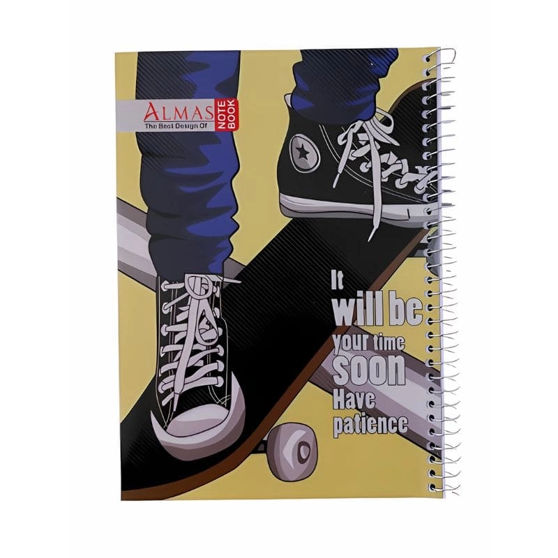 دفتر 50 برگ فنری زبان (بسته 6تایی)