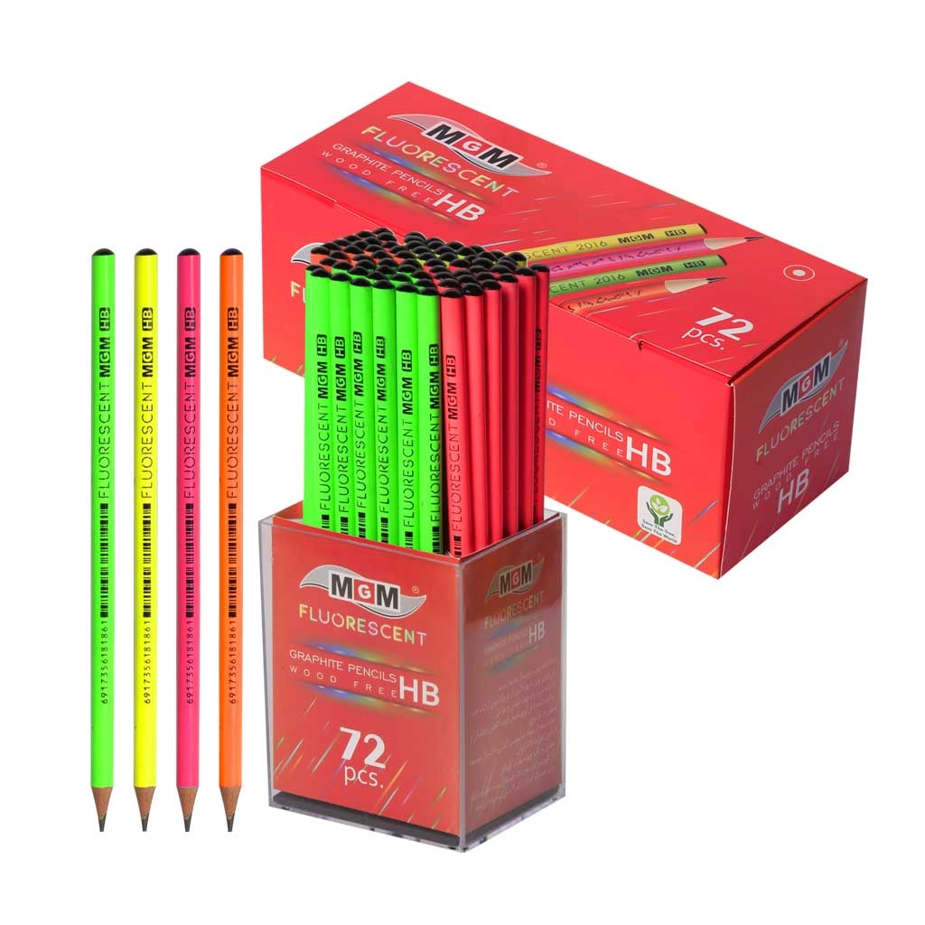 مداد مشکی پاکن دار MGM (بسته 72 تایی)