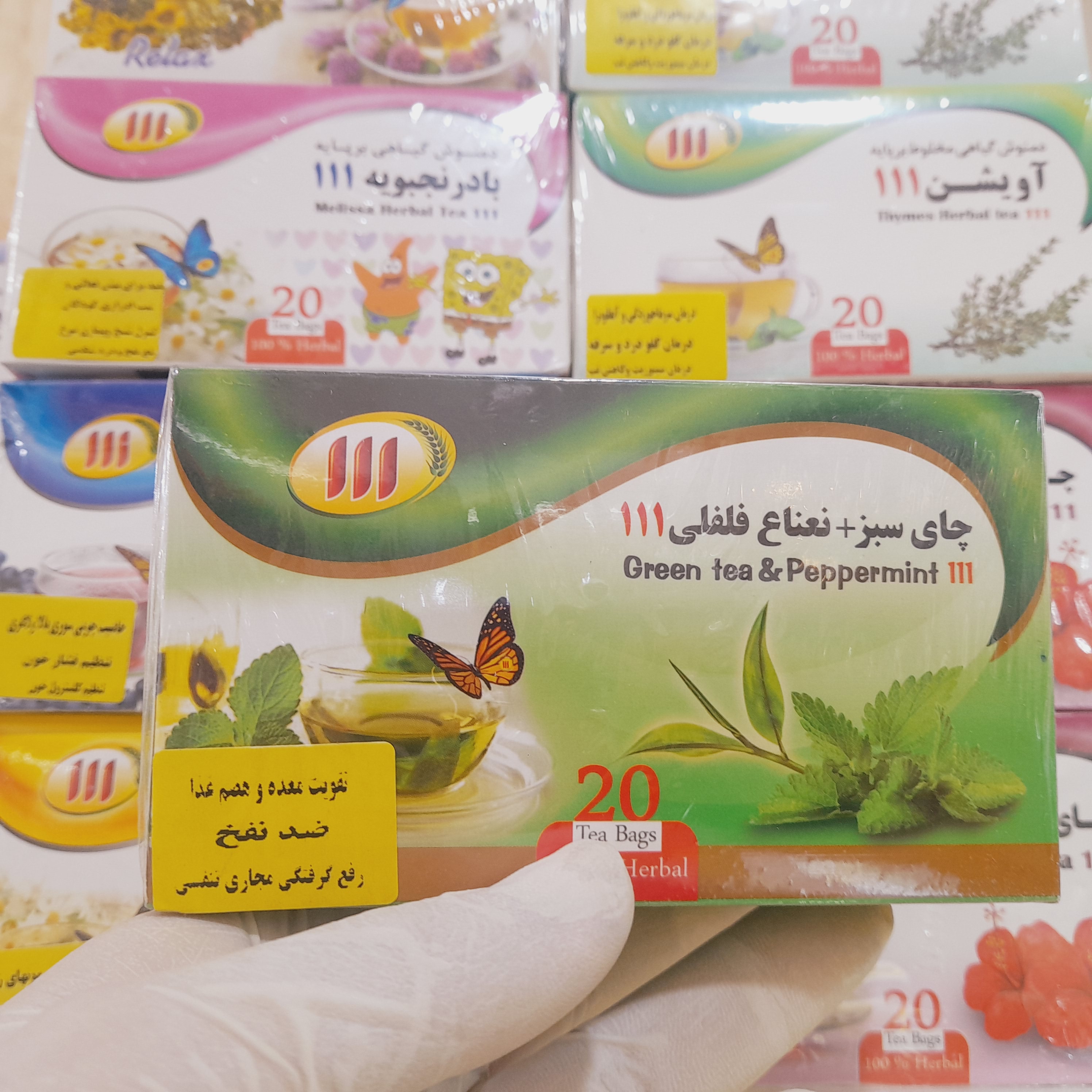 دمنوش چای سبز‌ و نعنا فلفلی