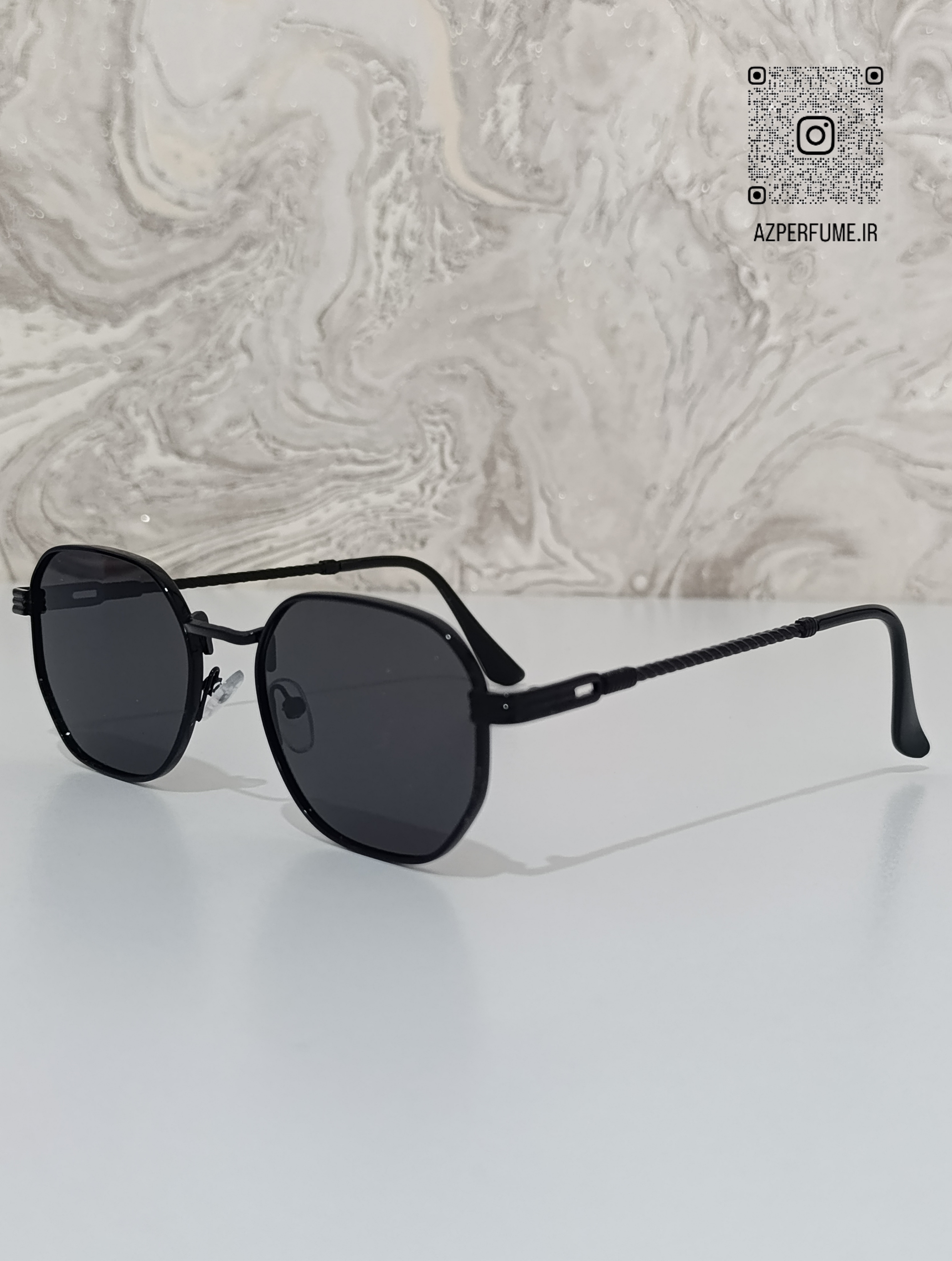 عینک دودی فلزی UV 400