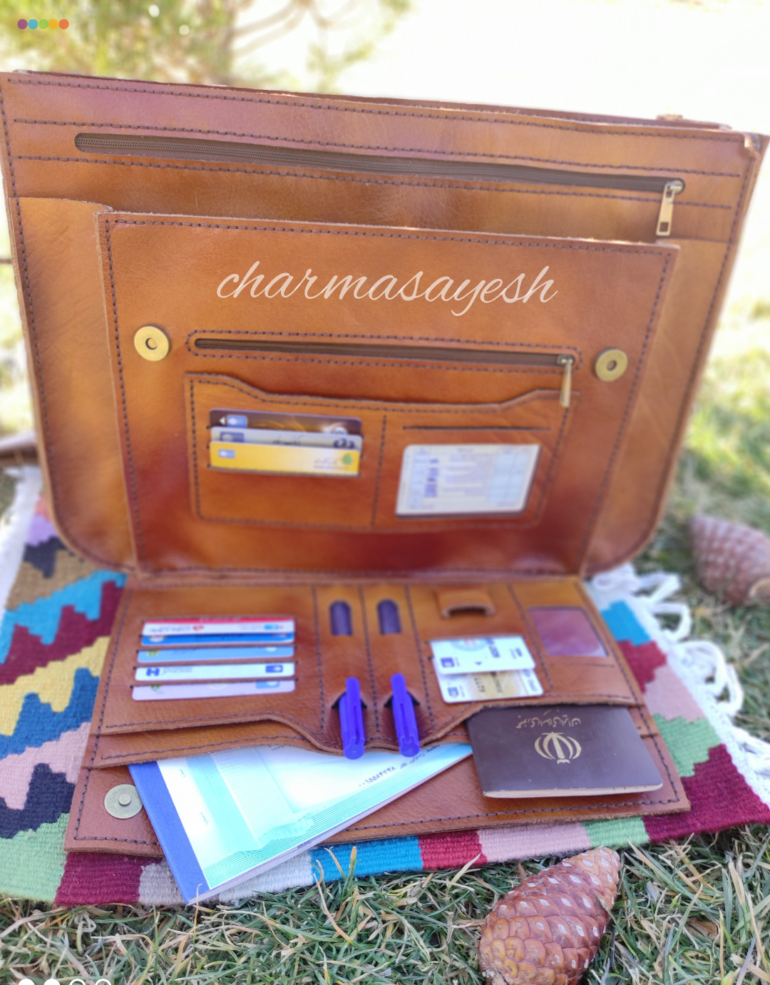 کیف دیپلمات چرم طبیعی