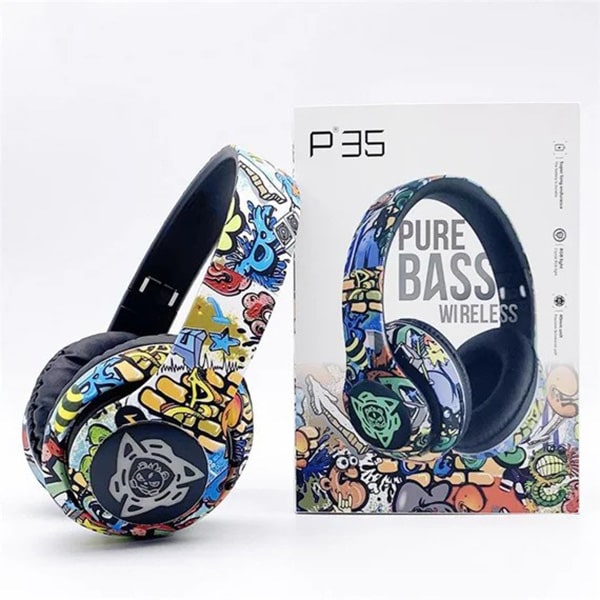 هدفون بلوتوثی طرحدار فانتزی مدل P35