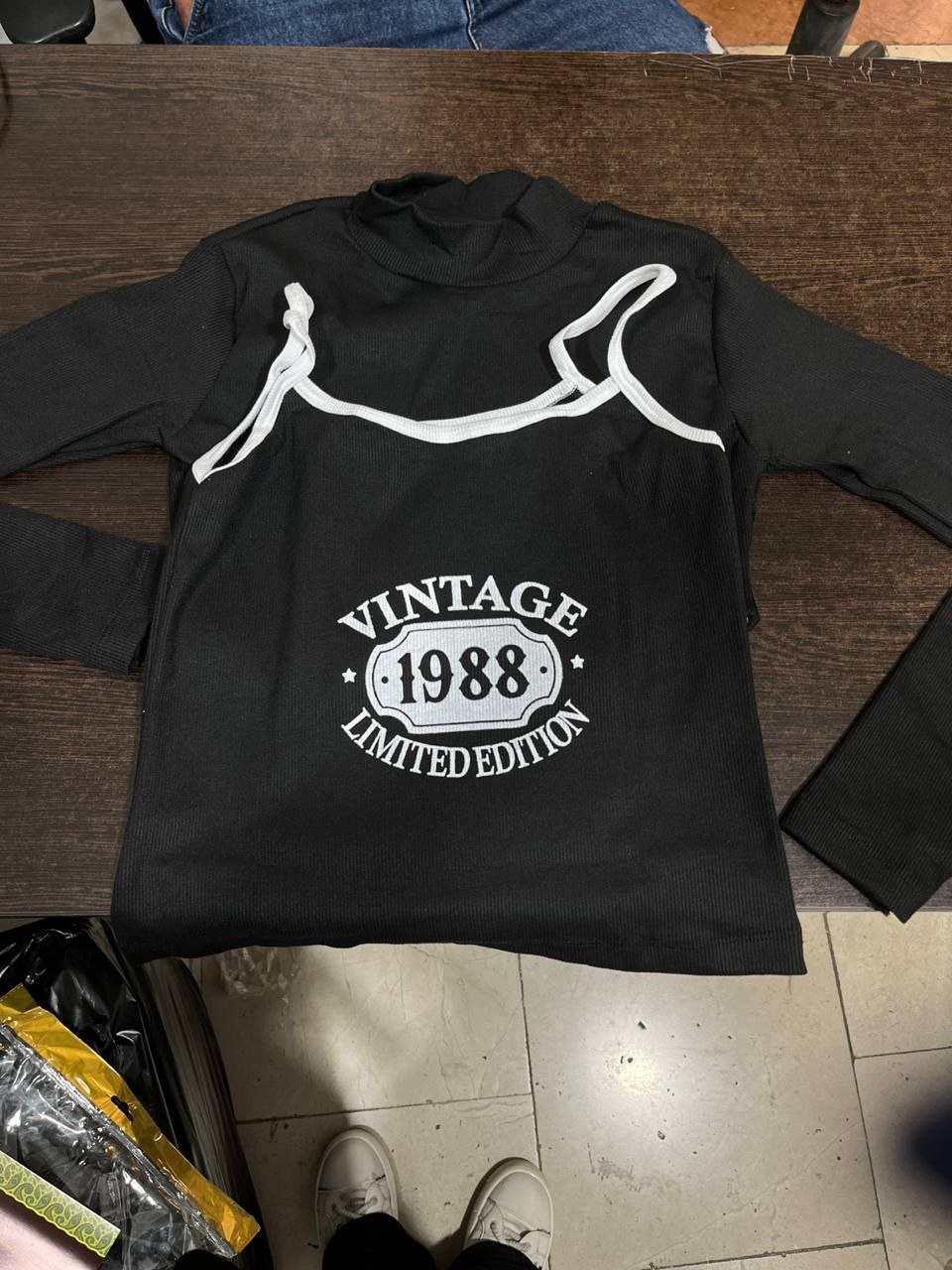 ست دوتیکه کراپ آستین شصتی زنانه جنس فانریپ کبریتی فری سایز 36 تا 42 - کد 4779