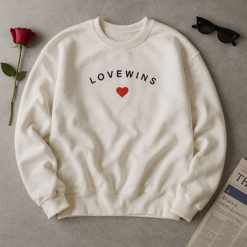 دورس زنانه طرح عشق برندست (LOVE WINS) جنس دورس کرکی فری سایز 36 تا 46 - کد 8526