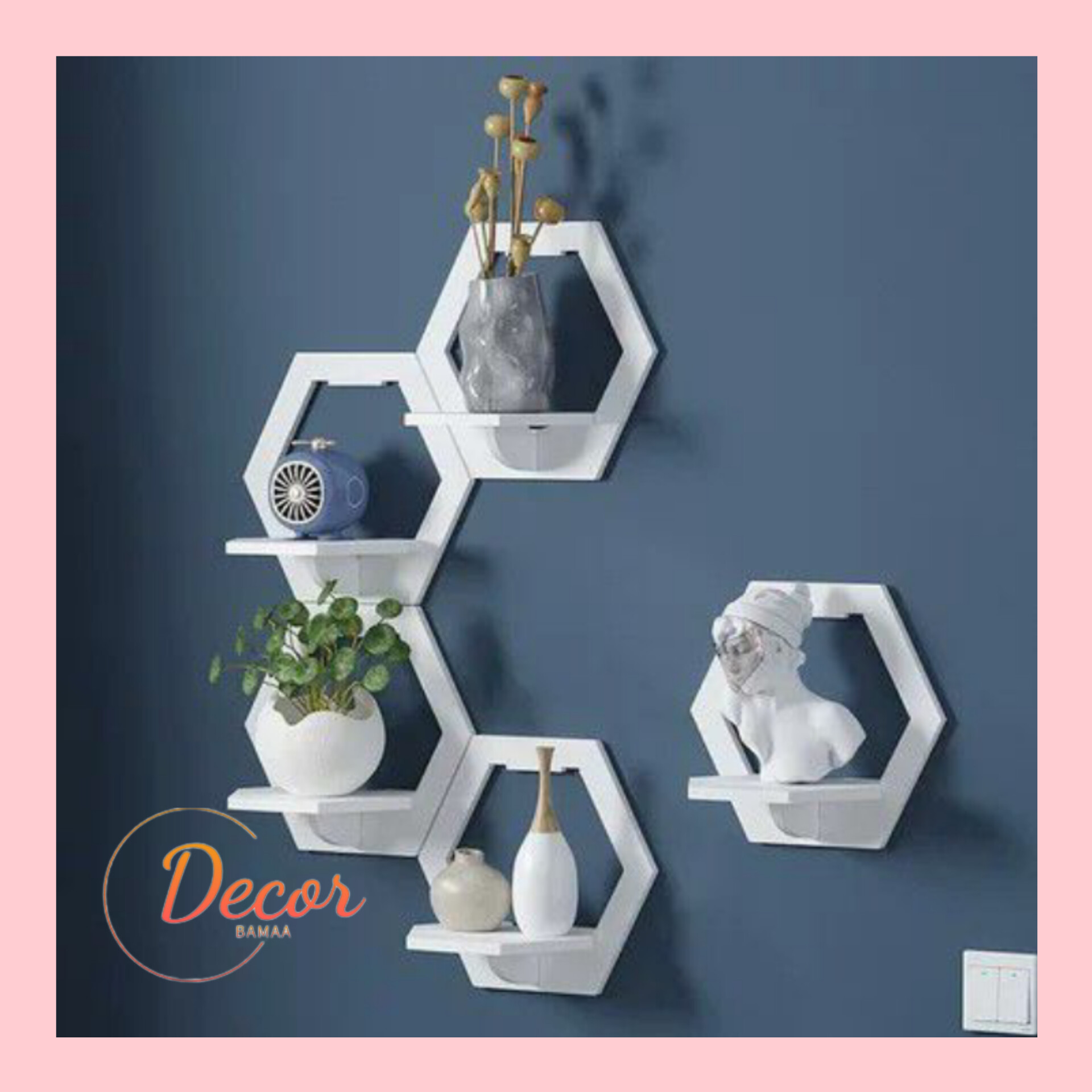 شلف دیواری شش ضلعی