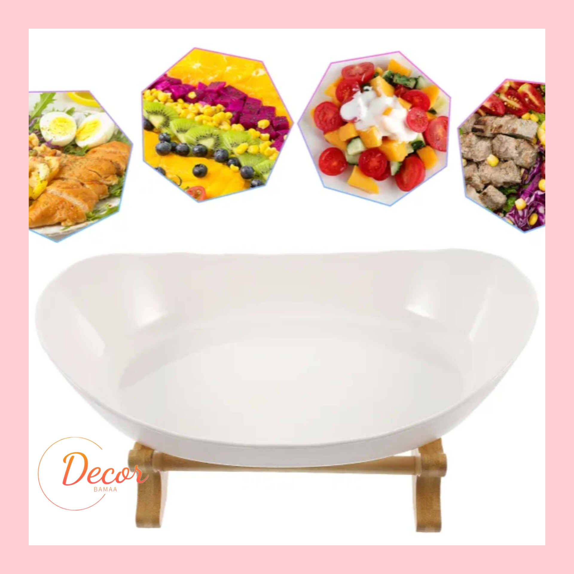 استند پذیرایی پلی اتیلن پایه چوبی قایقی