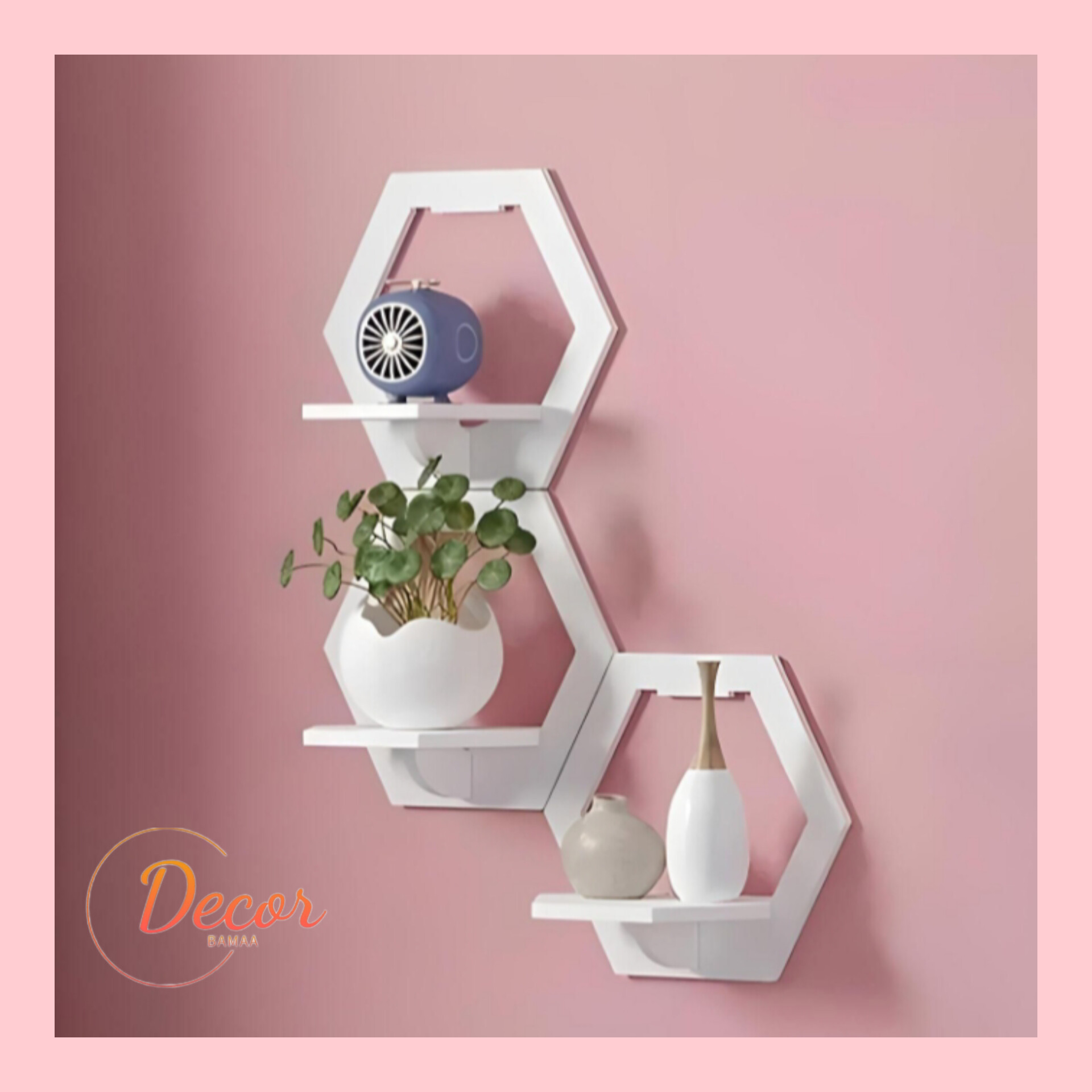 شلف دیواری شش ضلعی