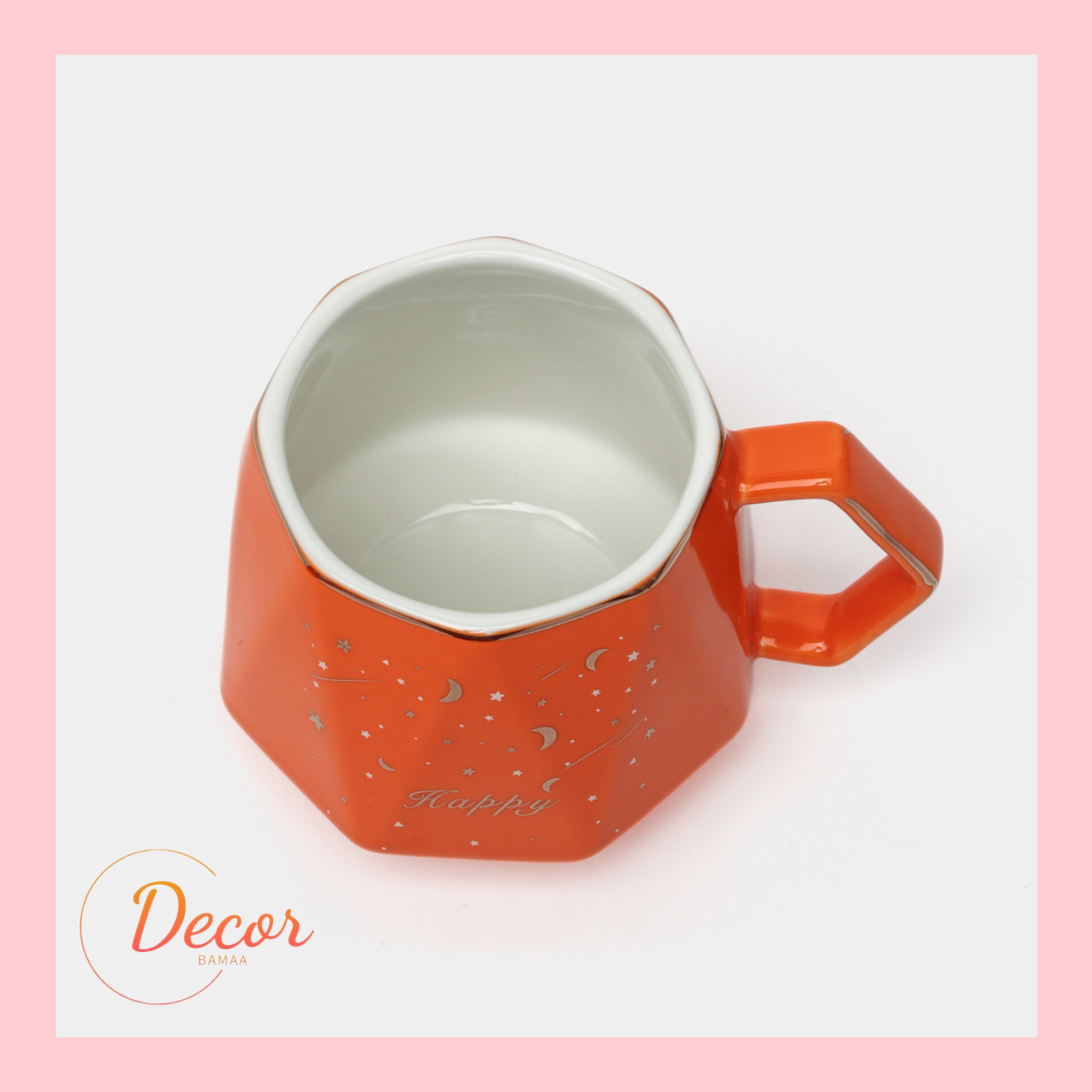 ماگ درب دار سرامیکی لاکچری مدل قلبی همراه با جعبه کادویی