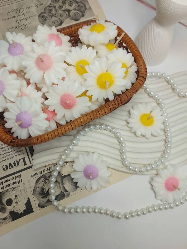 شمع گل مارگاریت شناور