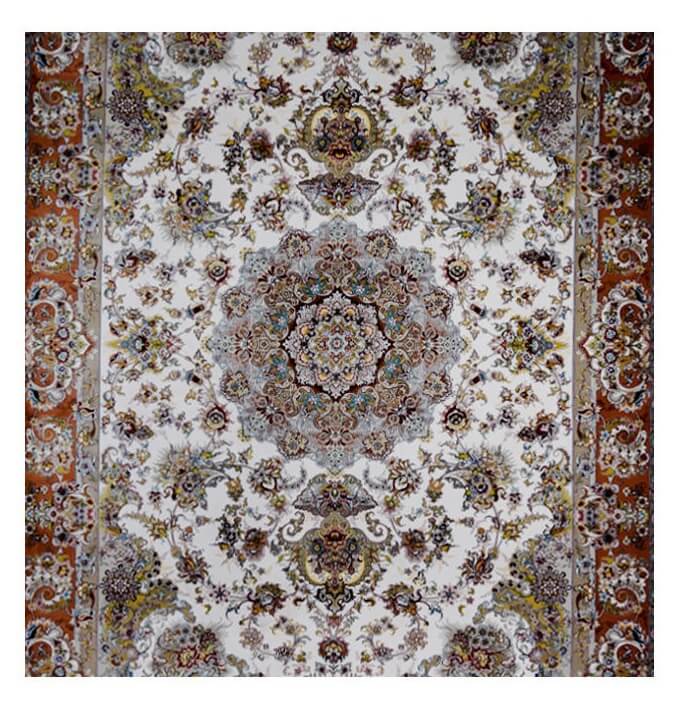 فرش ماشینی قالی تارا مدل خطیبی کد 1005