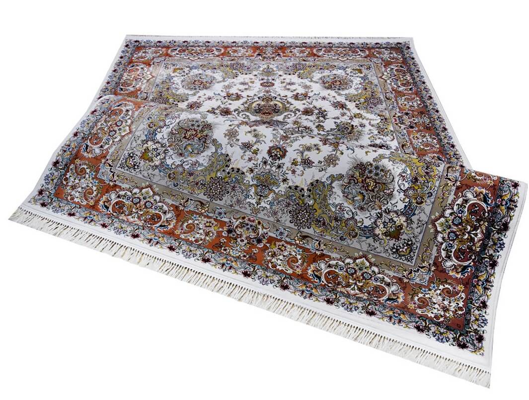 فرش ماشینی قالی تارا مدل خطیبی کد 1005