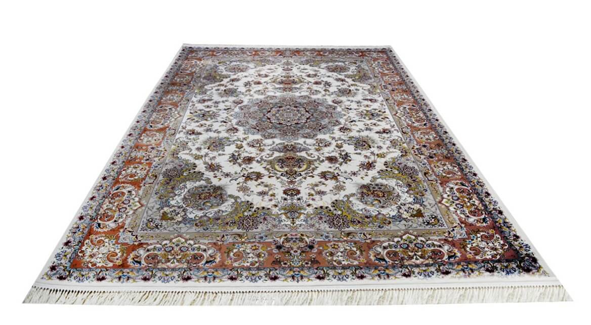 فرش ماشینی قالی تارا مدل خطیبی کد 1005