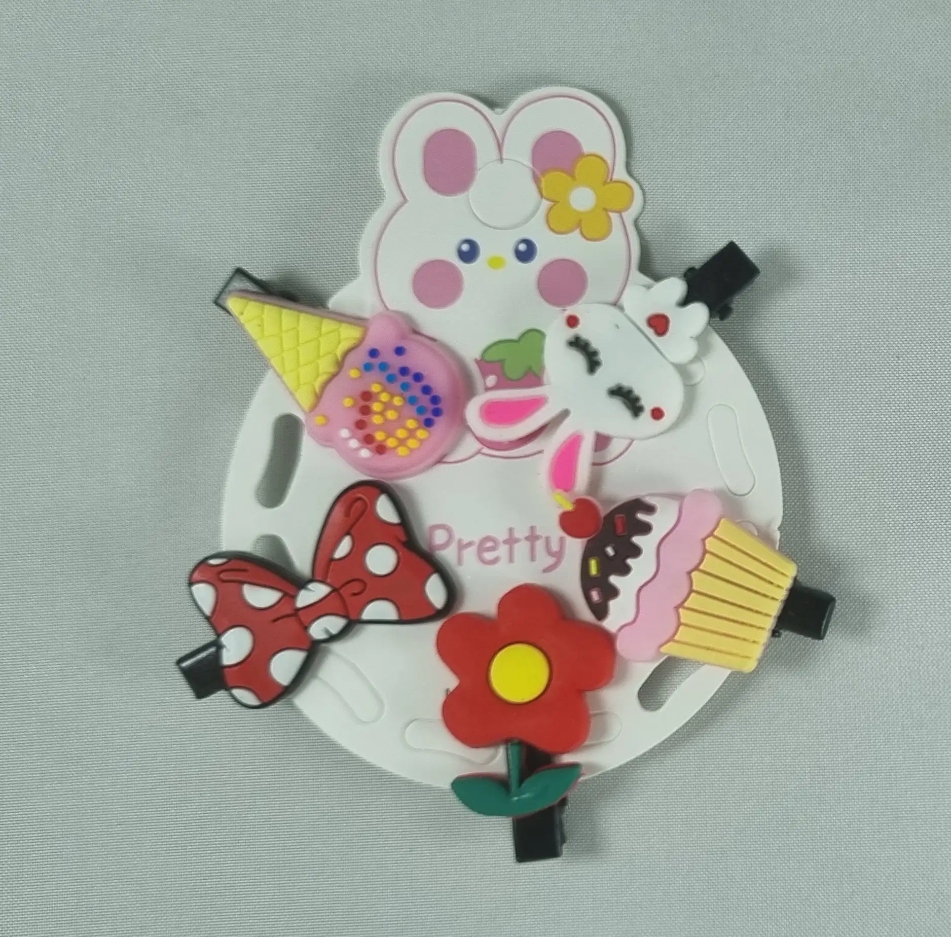 پک 5 تایی گیره فانتزی طرح بستنی