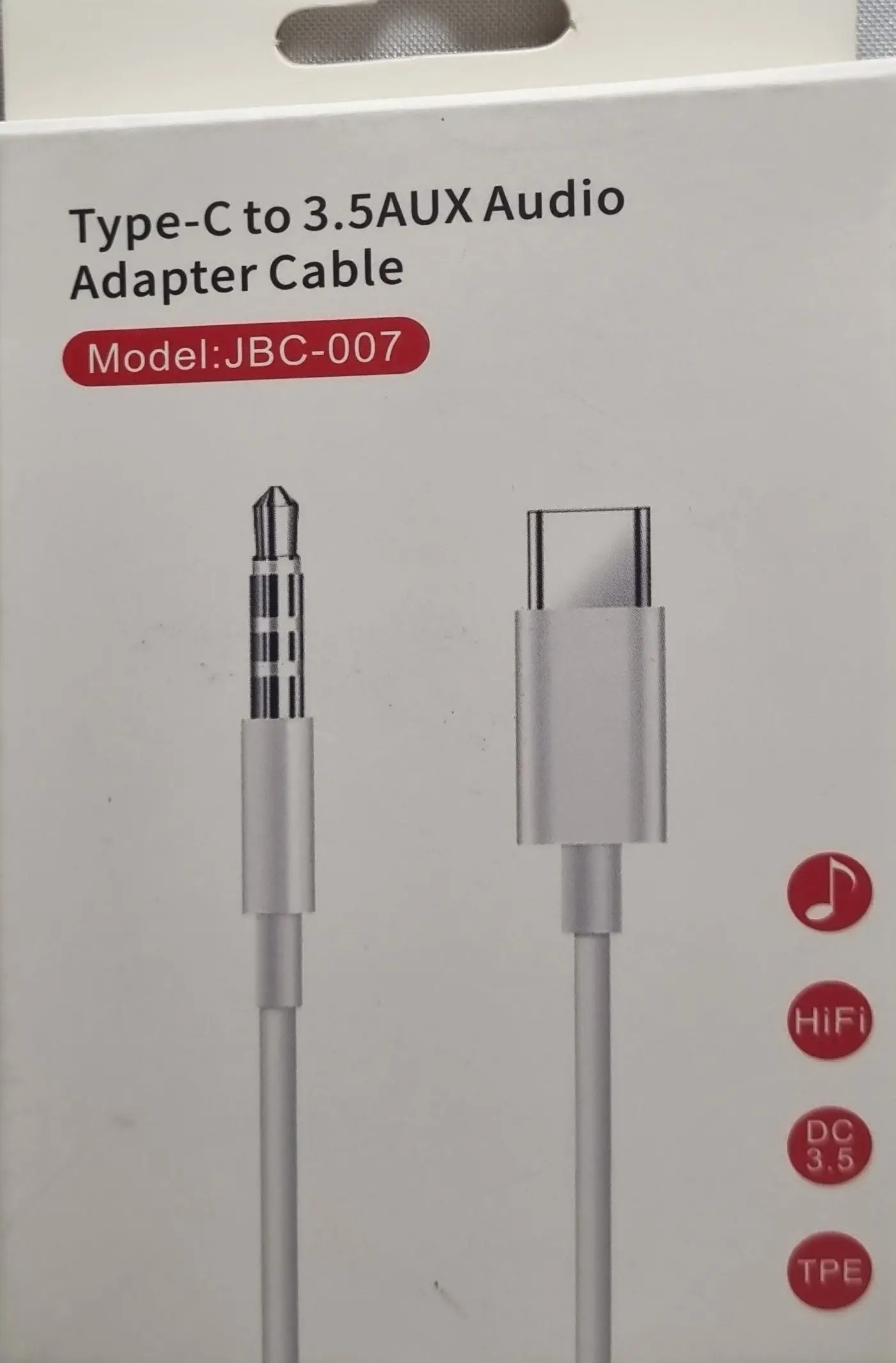 کابل تبدیلUSB-C به جک 3.5میلیمتری مدلJBC-007