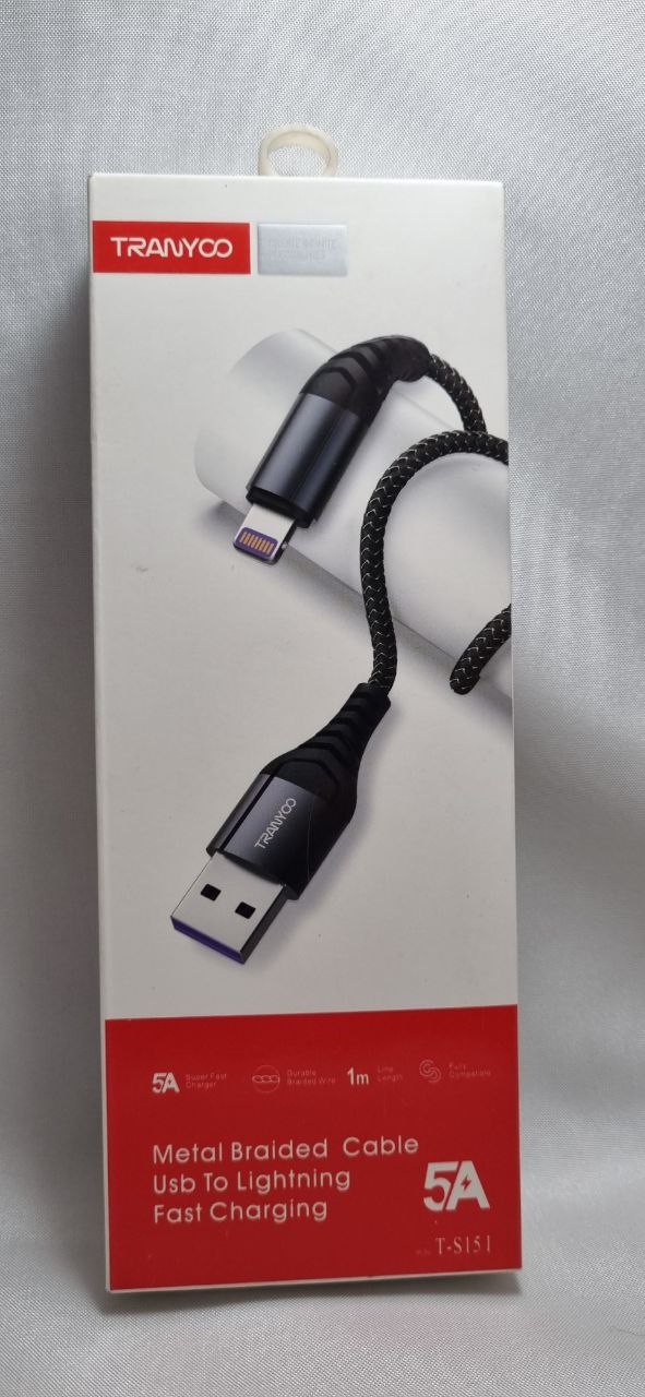 کابل تبدیل USBبه لایتنینگ ترانیو مدل T-S151طول ۱متر