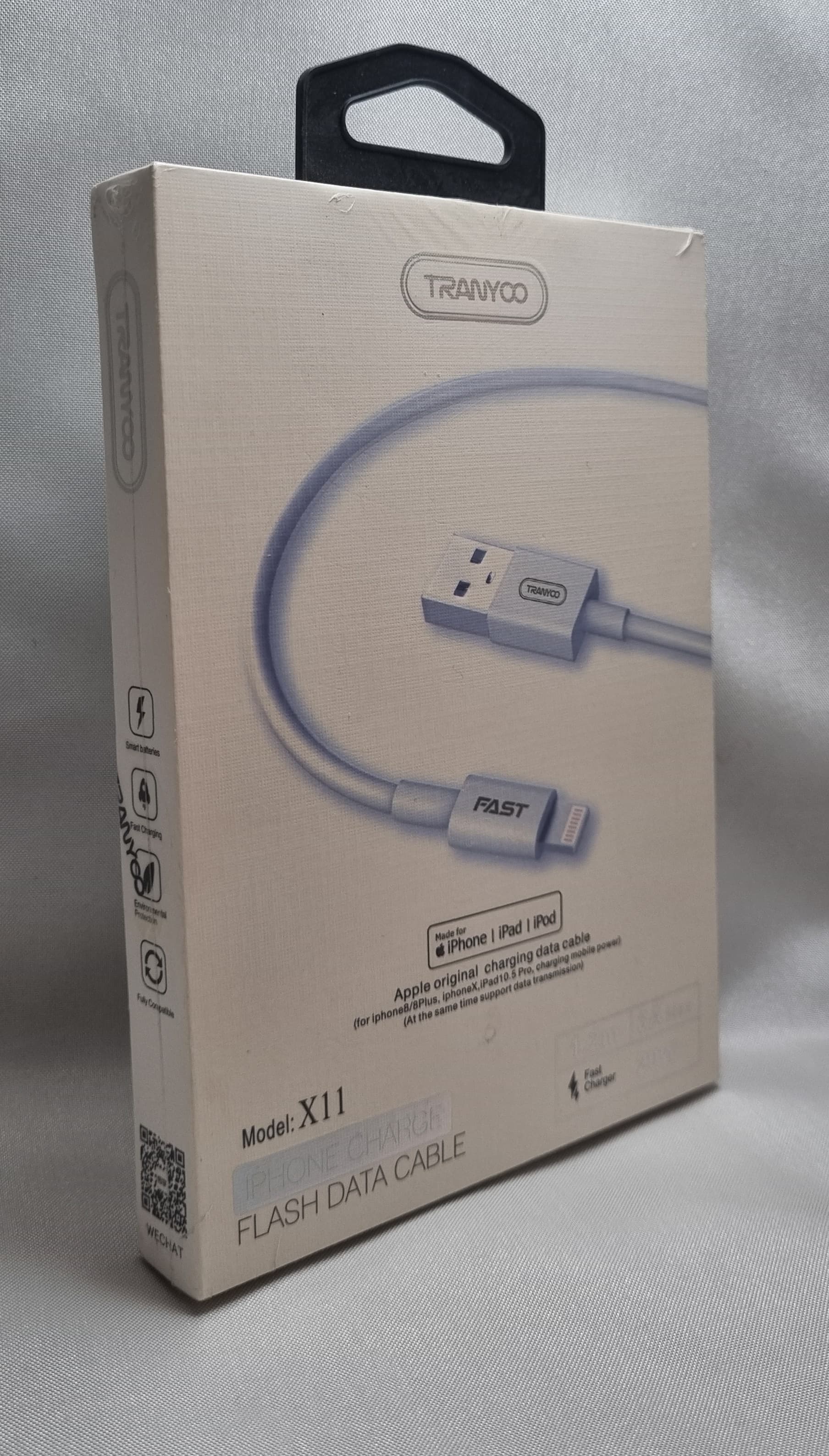 کابل شارژ موبایل لایتنینگ TRANYOO 25W-X10