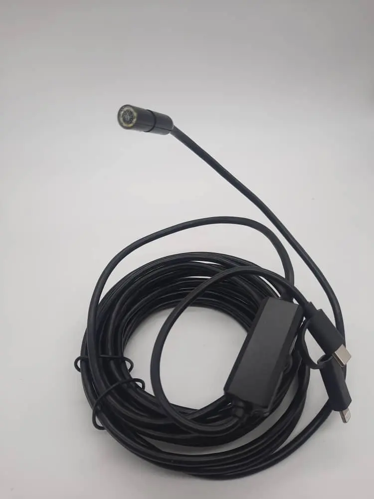 دوربین آندوسکوپی شلنگی شیلنگی چاه لوله صنعتی10متری اپلی Lightning (ios) فنری8MPمگا اتوفوکوس مدلio103