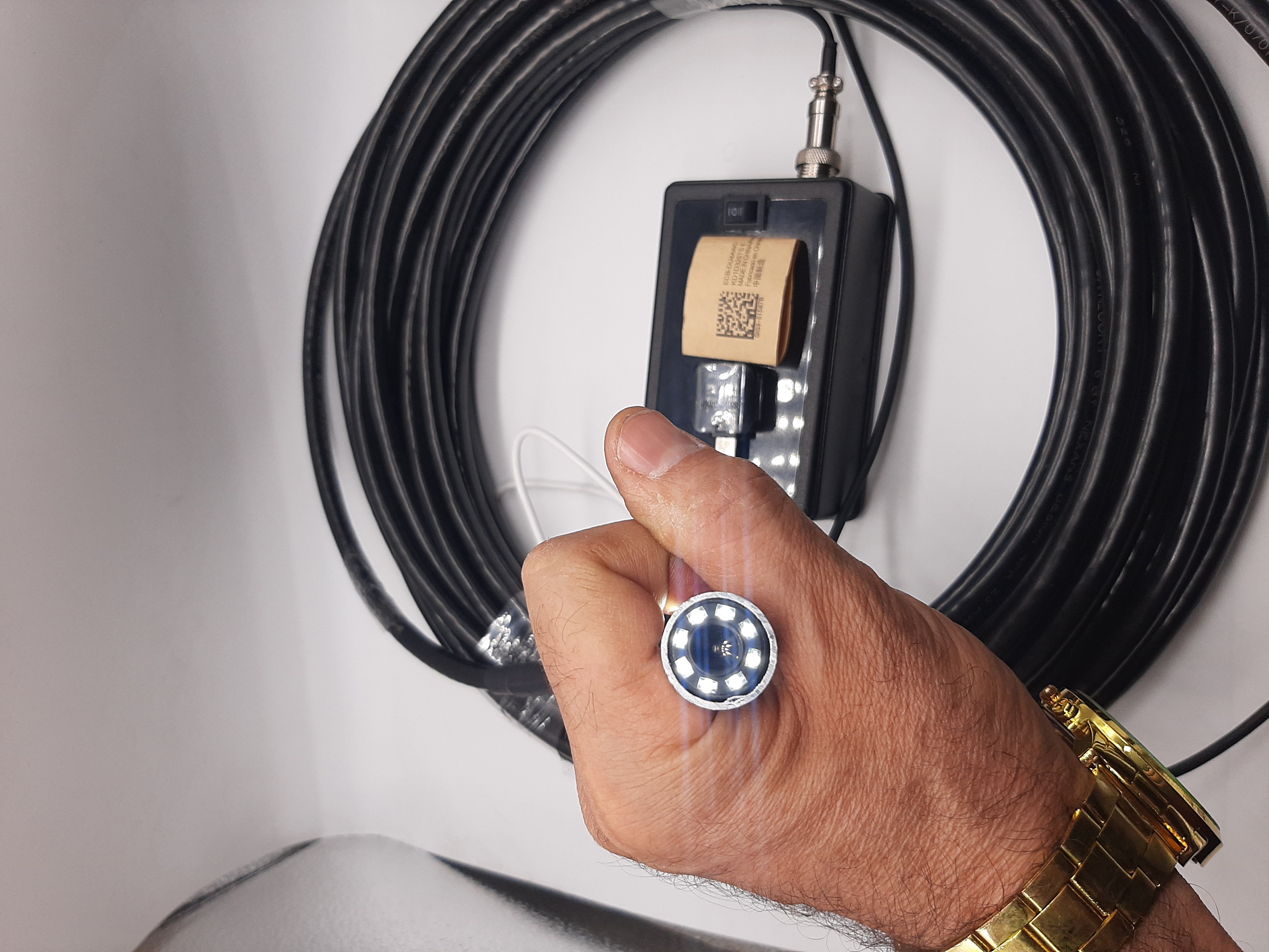 دوربین آندوسکوپی صنعتی شلنگی و بازرسی چاه و لوله 3 دوربینه 100 متری