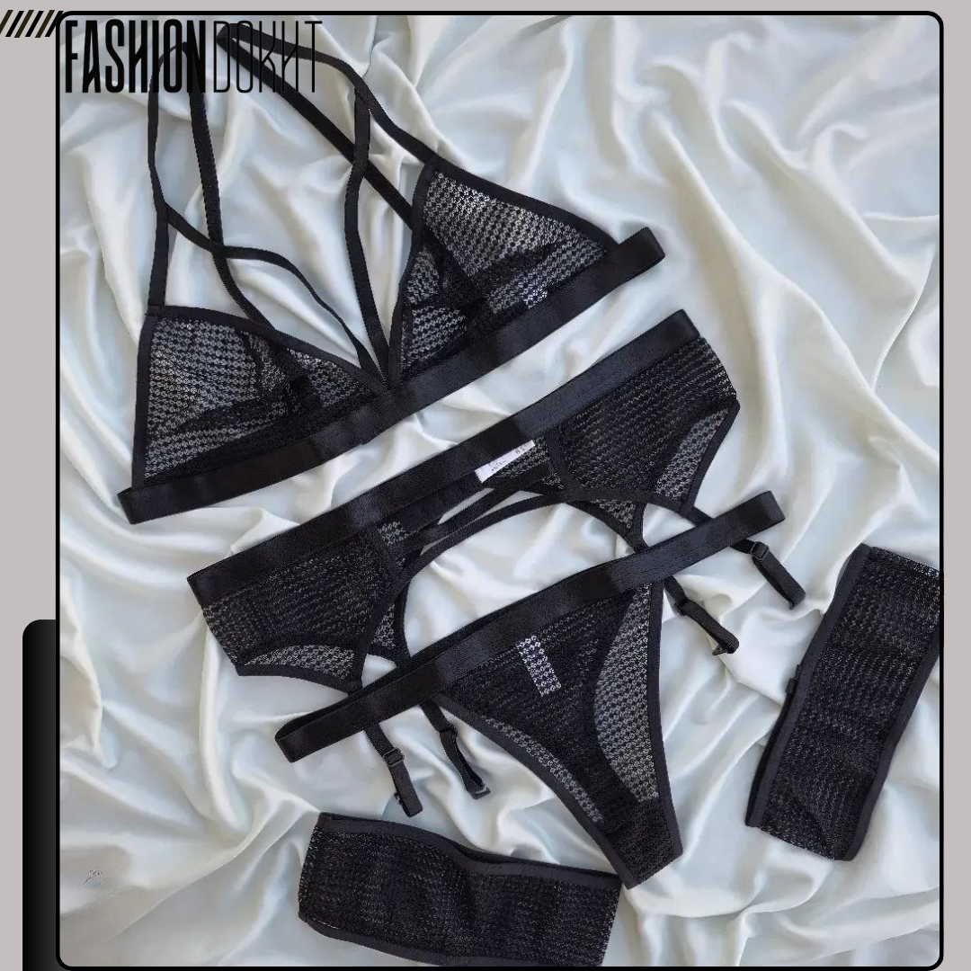 ست فانتزی هارنس با سوتین و گارتر قابل تنظیم