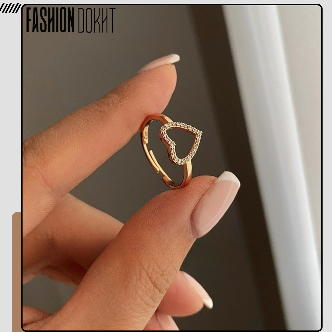 انگشتر خطی قلب - کد 12116