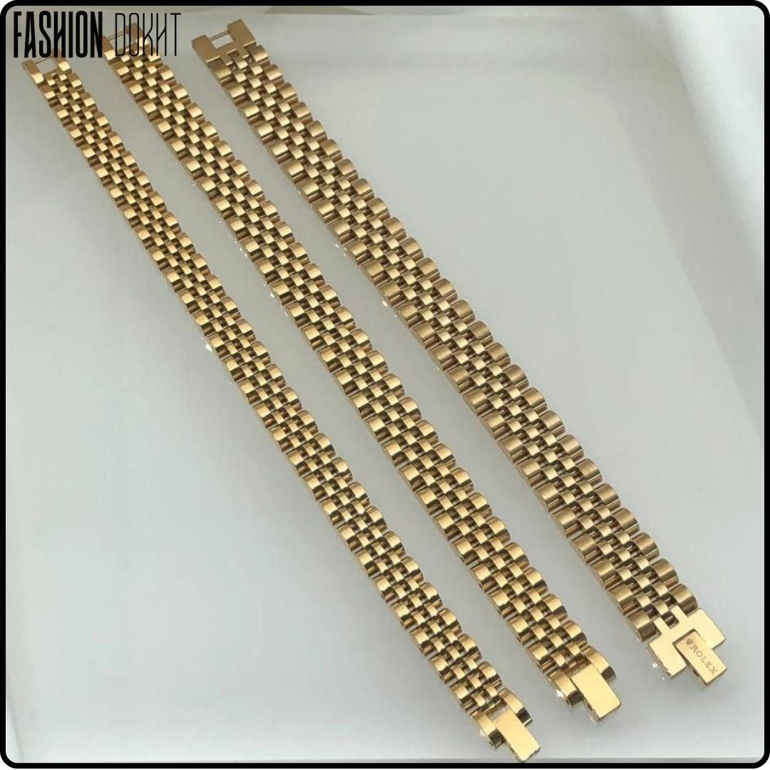 دستبند رولکس مردانه استیل با طراحی مدل بند ساعتی و کیفیت بالا