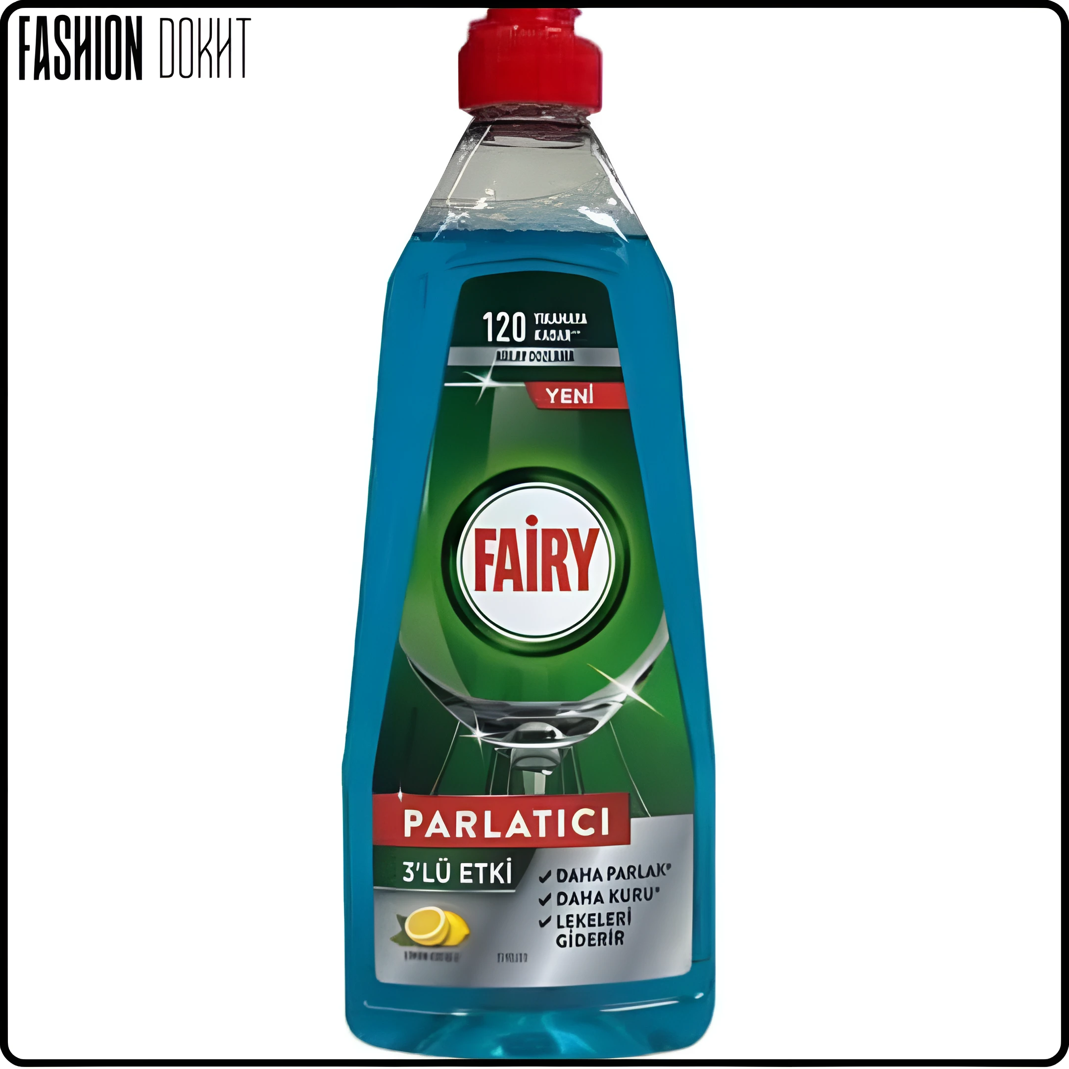 مایع جلا دهنده ماشین ظرفشویی فیری لیمویی با درخشان کنندگی ظروف شیشه‌ای و نقره‌ای