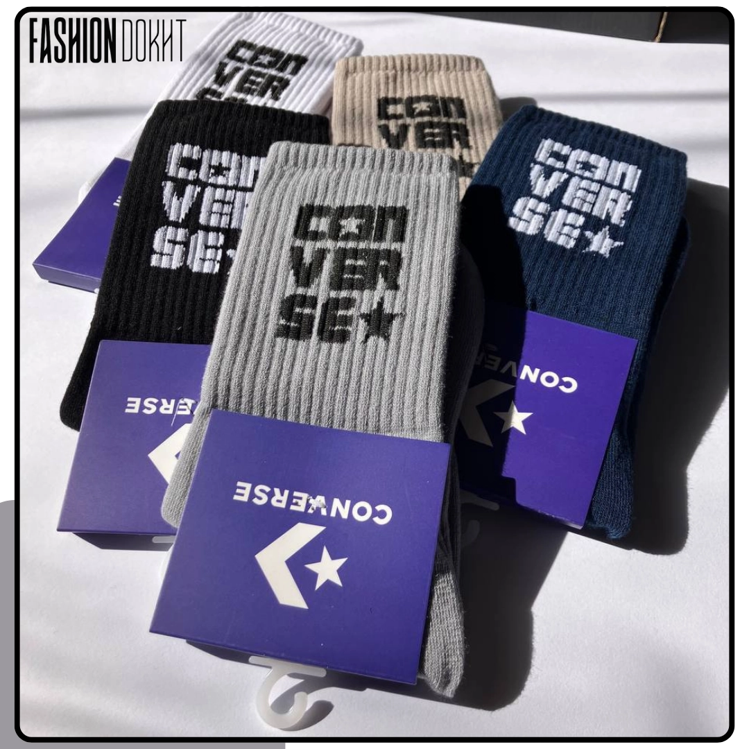 پک ۱۰ عددی جوراب Converse با طراحی ساده و کاربردی برای استفاده روزمره، ارائه‌شده توسط فشن دخت