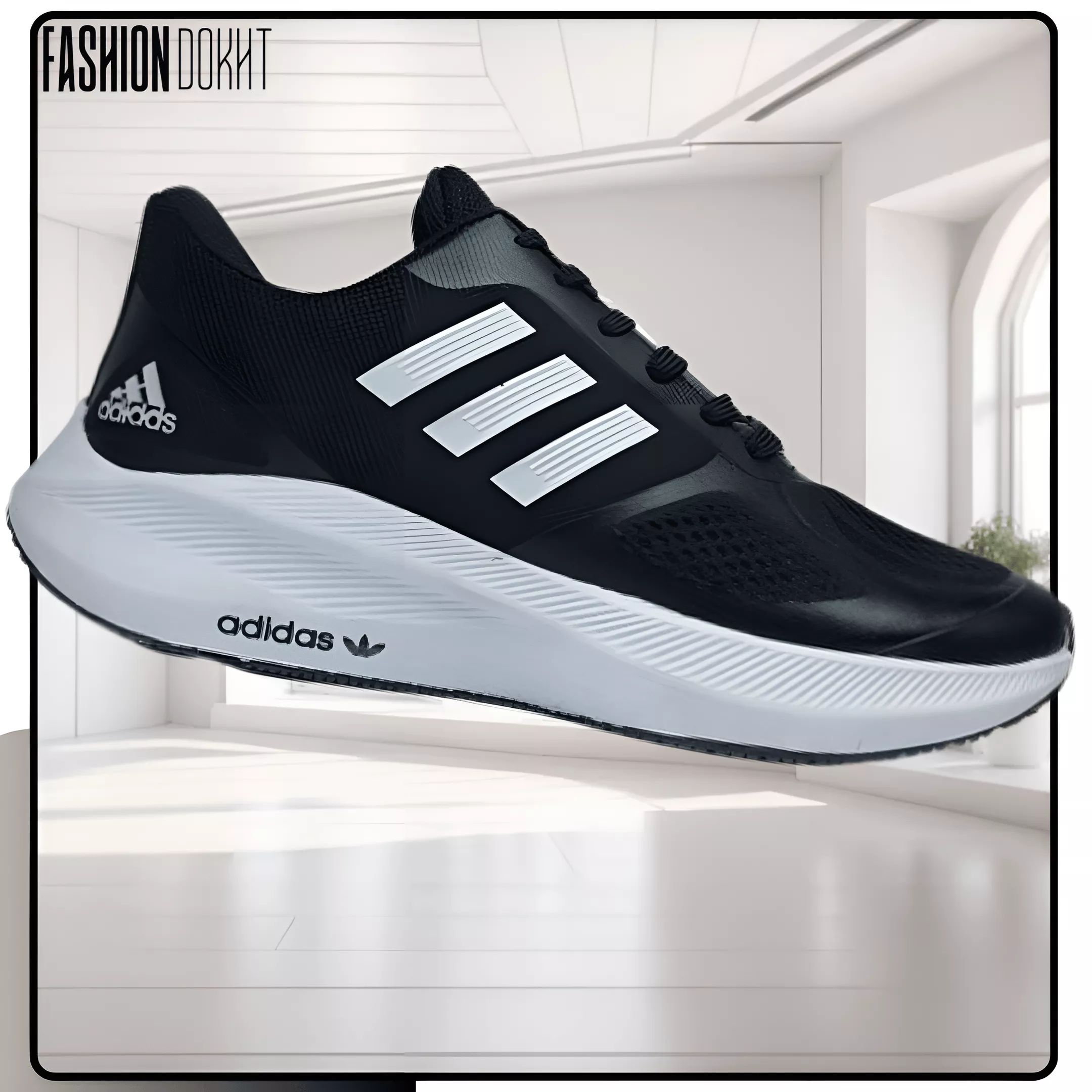 کتونی اسپرت مردانه آدیداس شیلد لژدار سفید و مشکی - فشن دخت