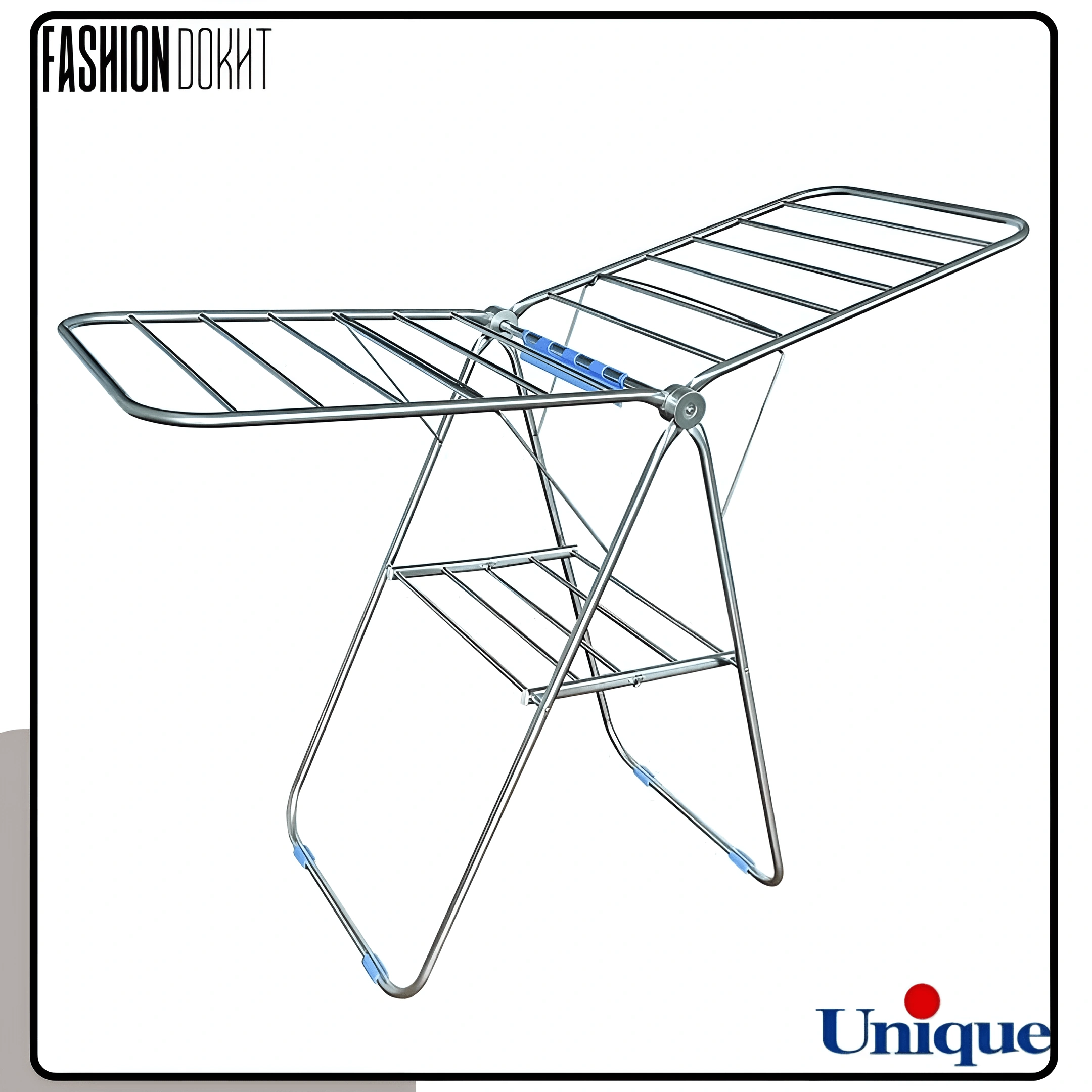 بند رخت استیل یونیک UN-8030 تاشو و ضد زنگ، مناسب برای خشک کردن لباس‌ها در فضای کوچک و آپارتمان.