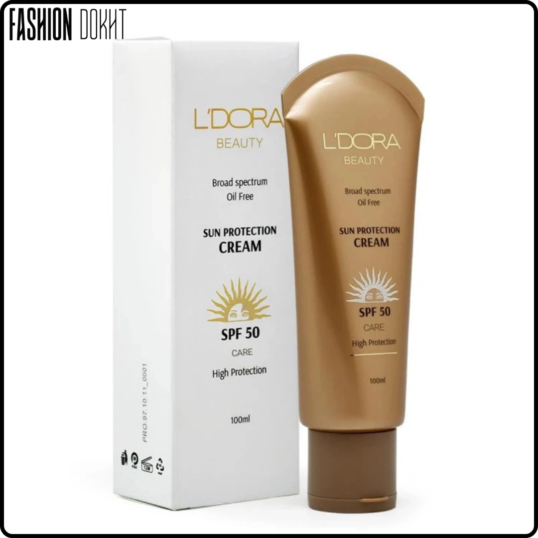 کرم ضدآفتاب بدون رنگ و فاقد چربی SPF50 لدورا - 100میل