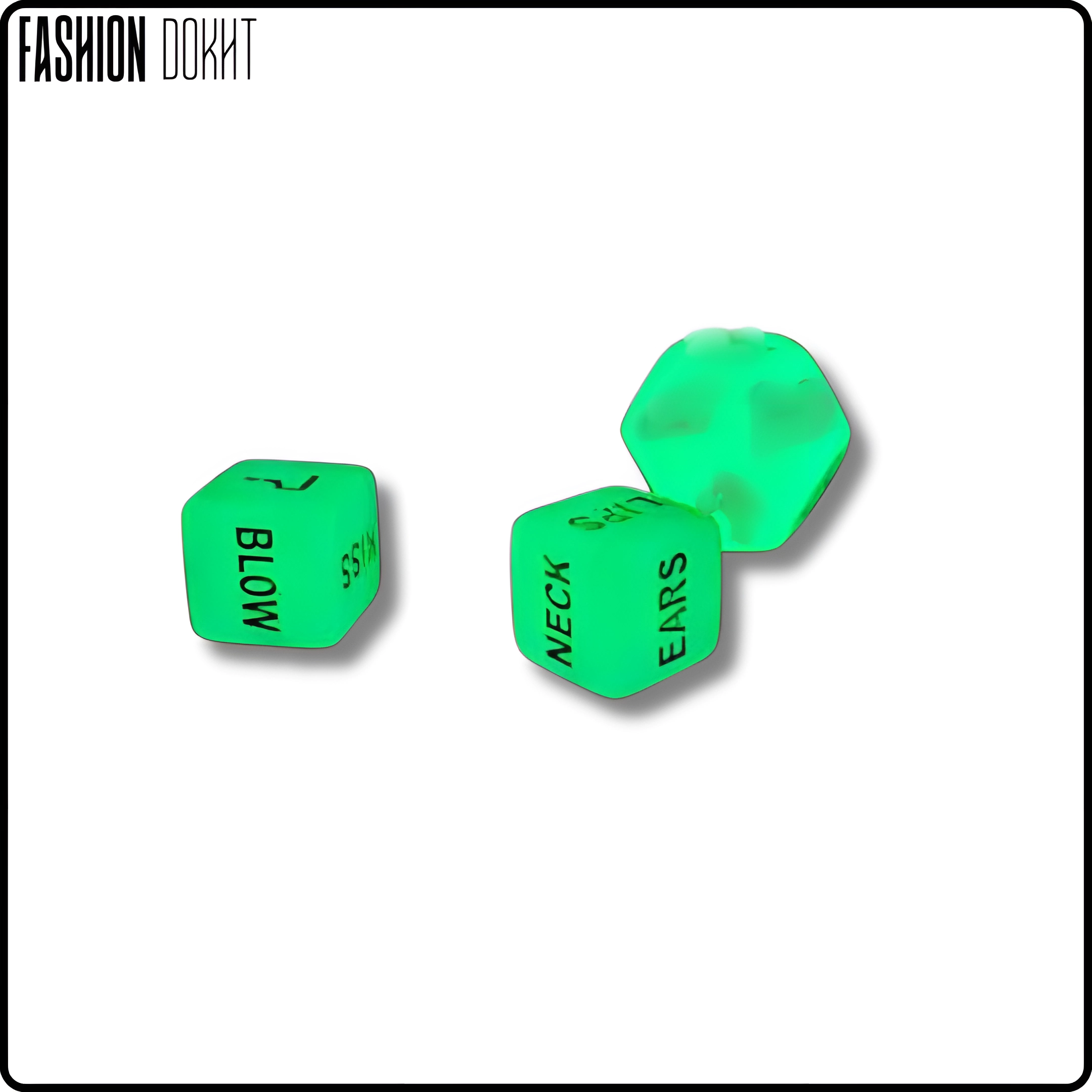 تاس پوزیشن - شب رنگ - 3 عددی - نوشته های انگلیسی