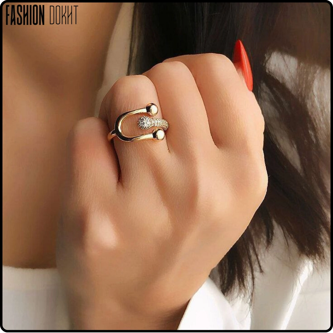 انگشتر تیفانی نگین‌دار برند ژوپینگ - کد RX01