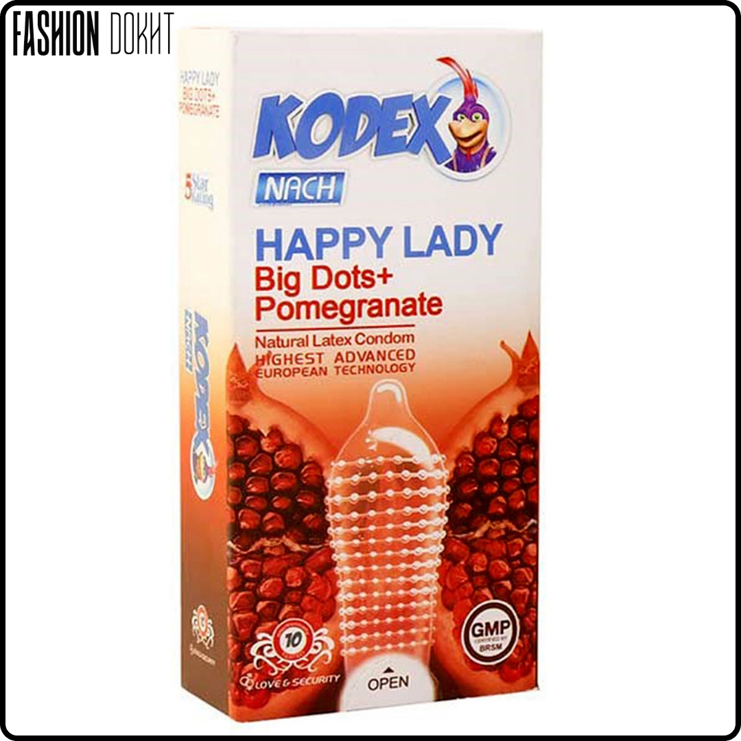 کاندوم خاردار هپی لیدی کدکس  - بسته 10 عددی
