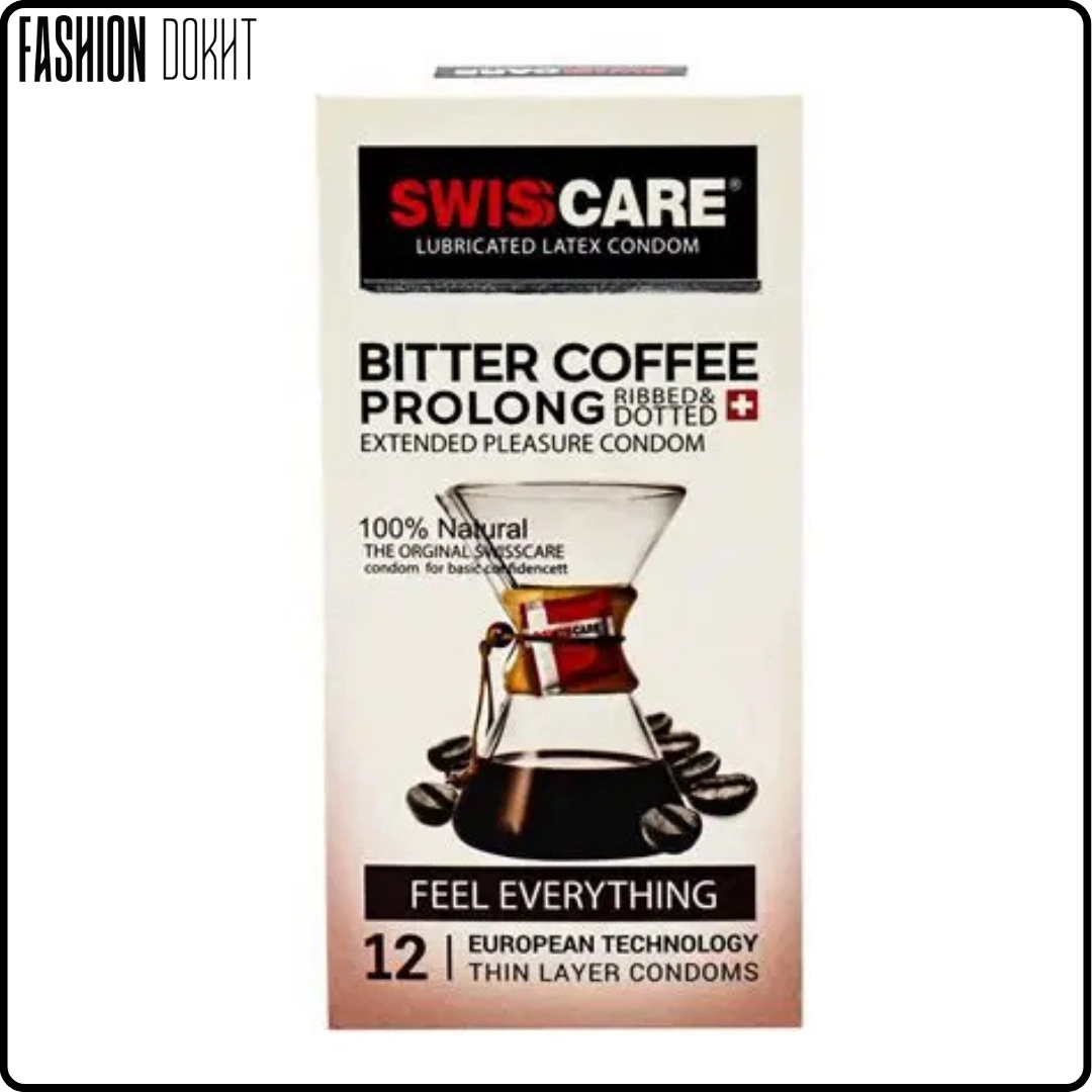 کاندوم BITTER COFFEE PROLONG قهوه تلخ 12 عددی سوئیس کر
