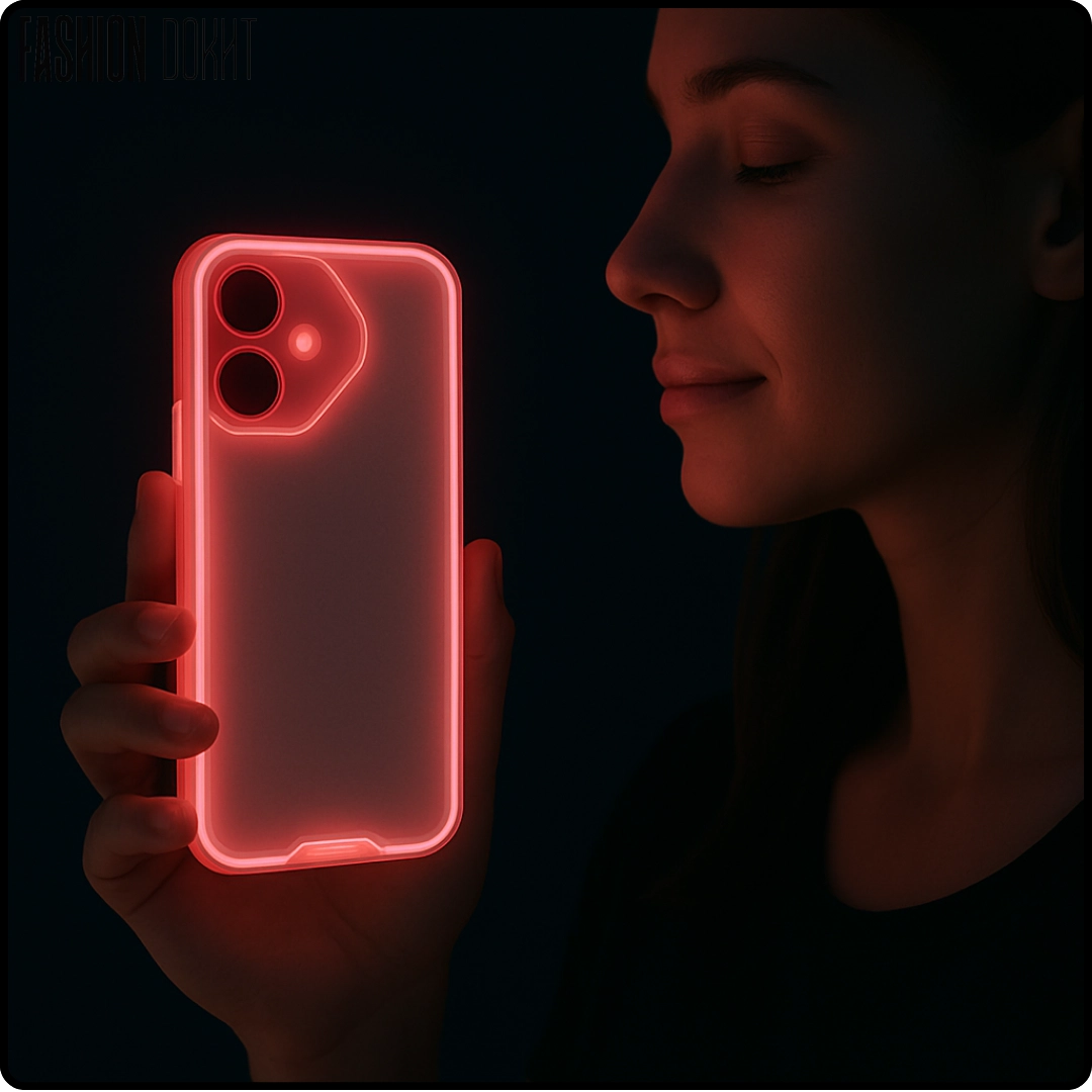 قاب شب‌رنگ آیفون 16 و 16 پرومکس با جنس سیلیکونی اورجینال و وارداتی، درخشان در شب، فروشگاه فشن دخت