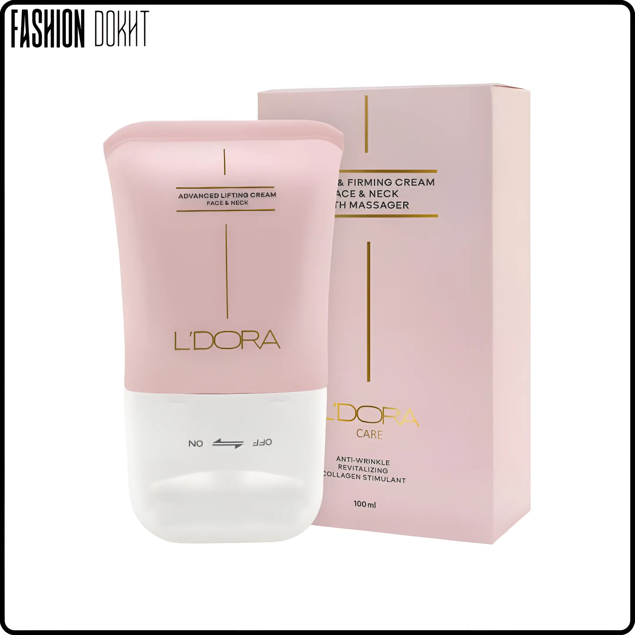 کرم لیفتینگ صورت و گردن ماساژور دار جوان ساز لدورا کر 100 میلی لیتر