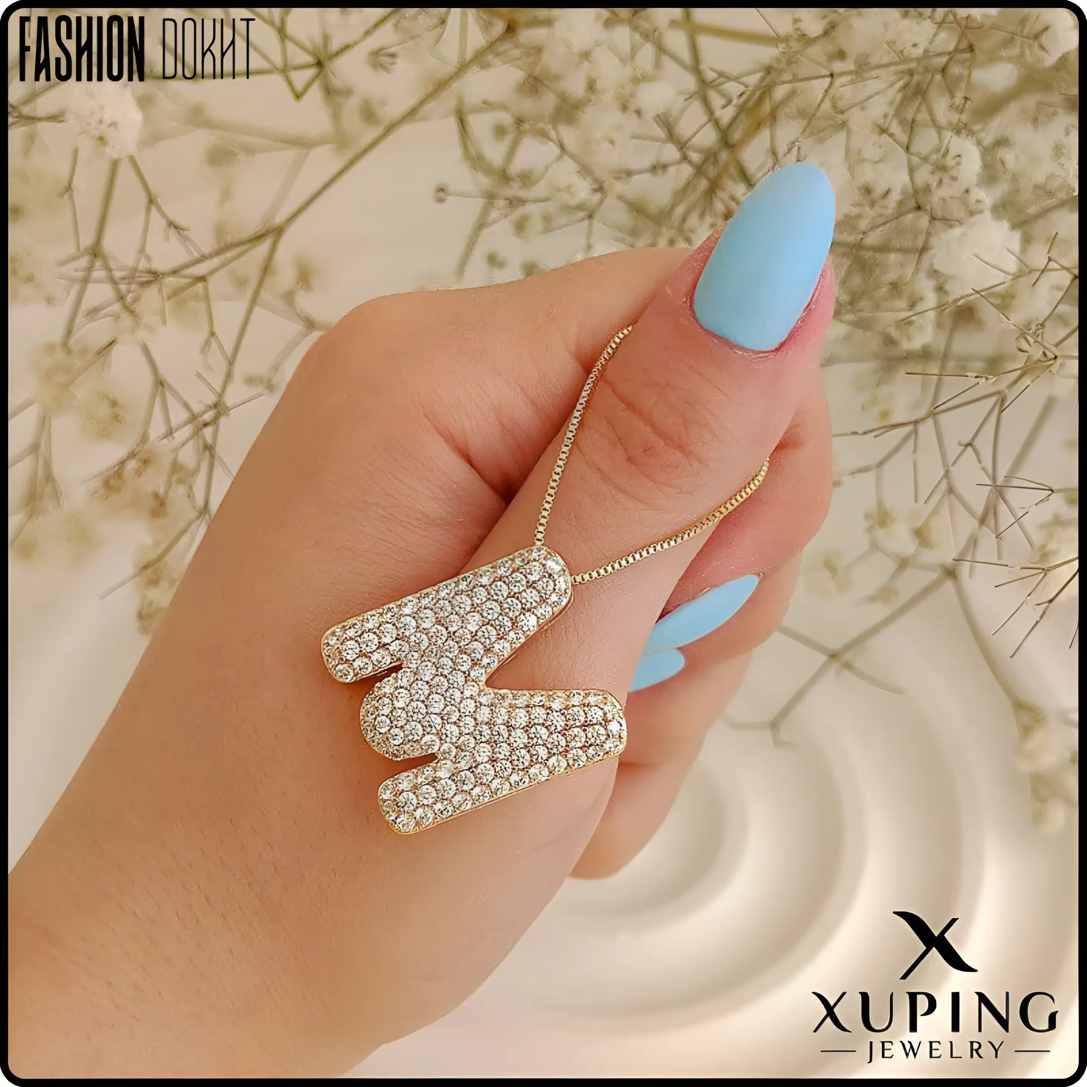 پلاک حروف فول‌ نگین‌ - ژوپینگ