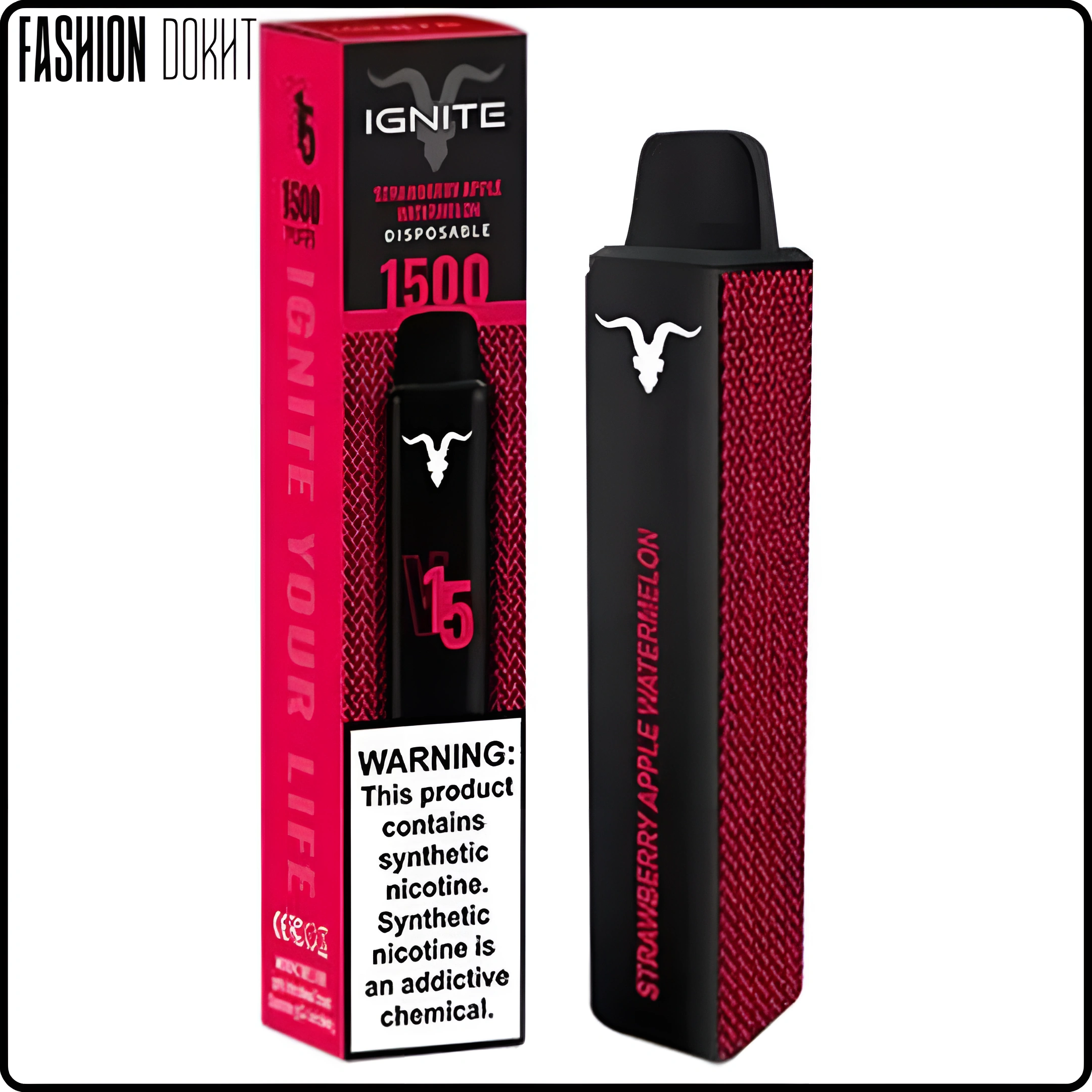 پاد یکبار مصرف Ignite V15 - طعم انفجاری توت‌فرنگی، سیب و هندوانه!