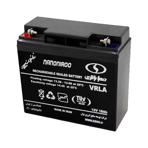 باتری ۱۲ ولت ۱۸ آمپر یو پی اس صبا باتری