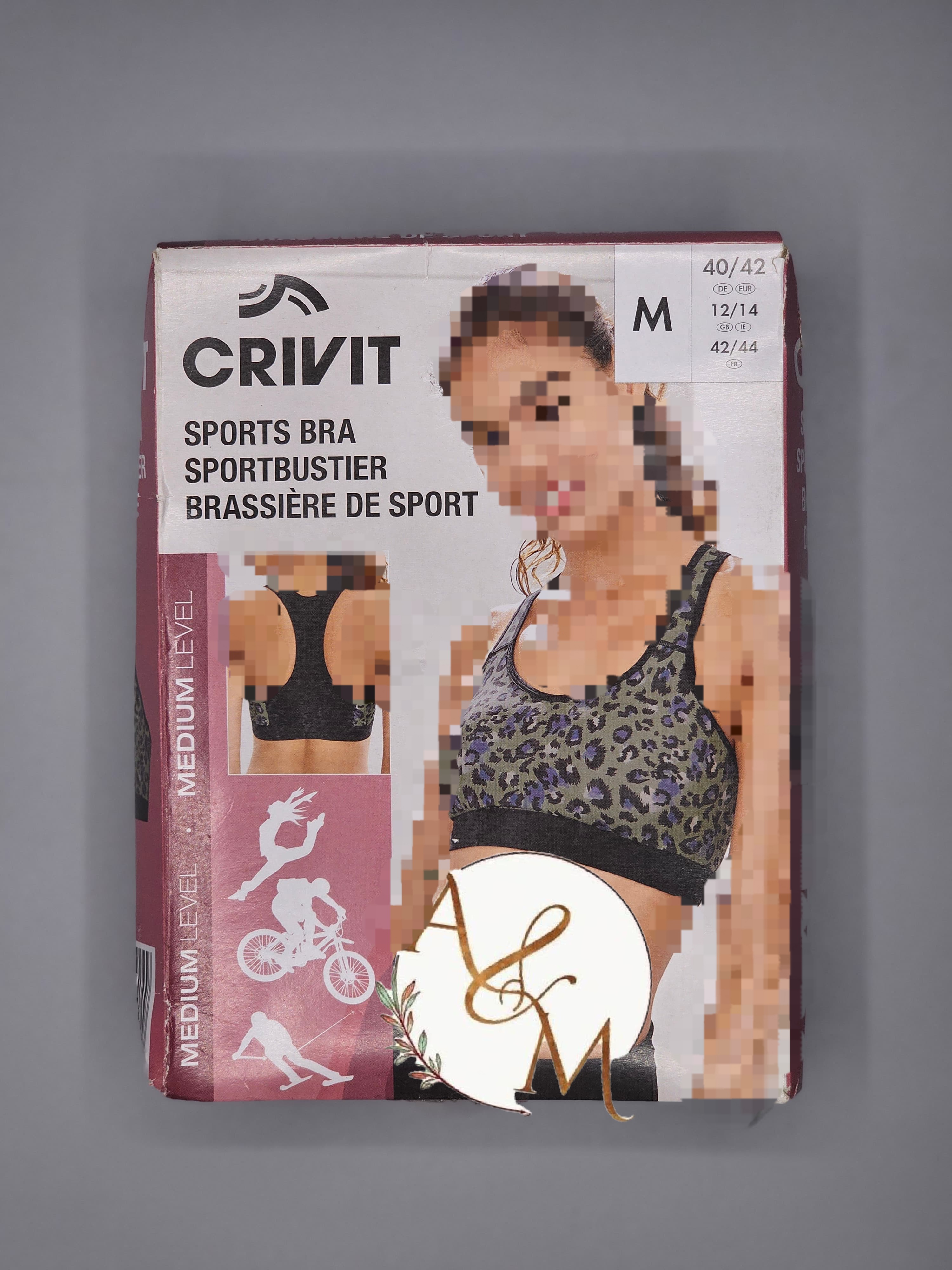 نیم تنه ورزشی (تاپ ورزشی) جلو زیپ دار خارجی برند کریویت(crivit) وارداتی