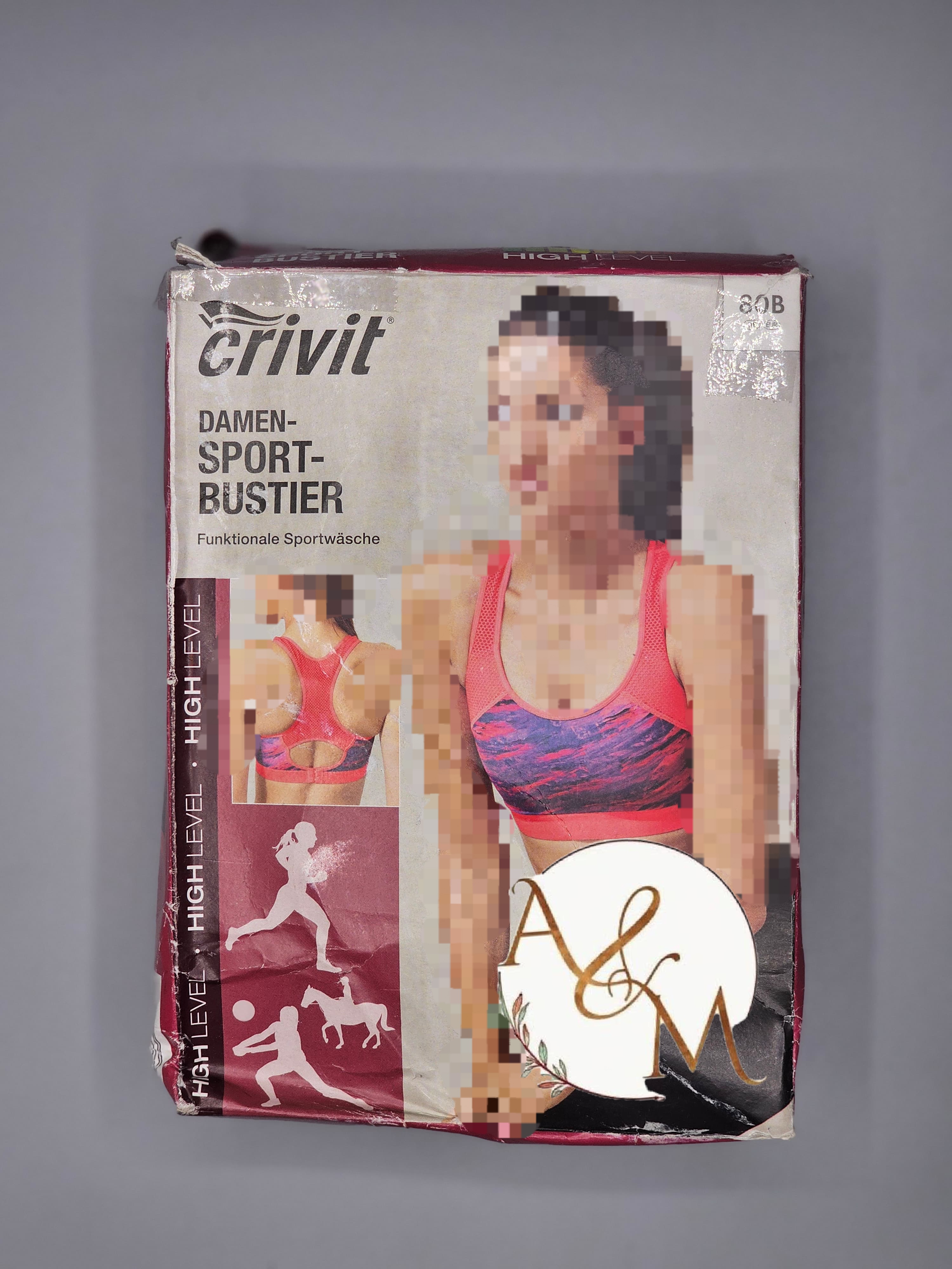 نیم تنه ورزشی (تاپ ورزشی) جلو زیپ دار خارجی برند کریویت(crivit) وارداتی