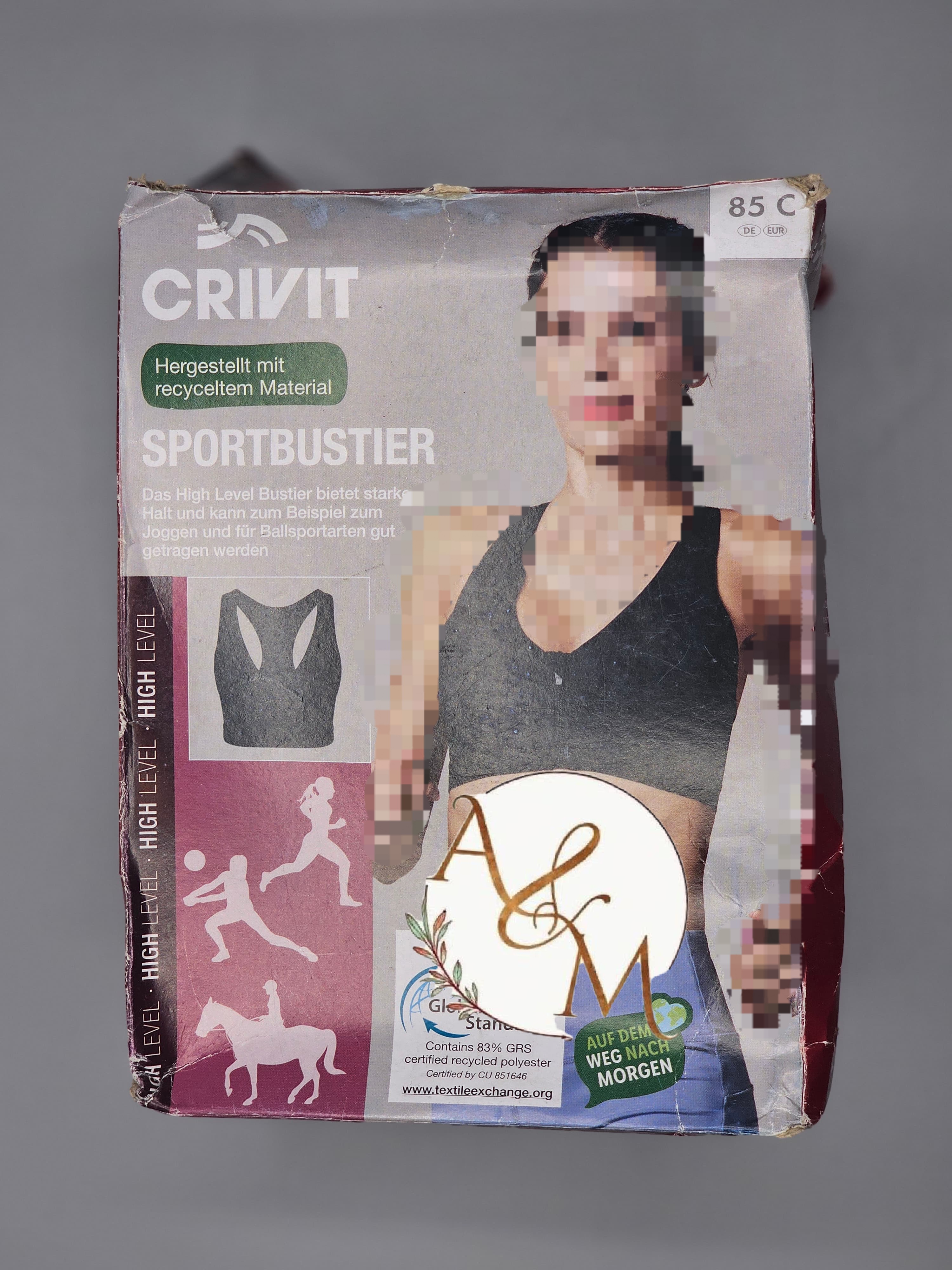 نیم تنه ورزشی (تاپ ورزشی) جلو زیپ دار خارجی برند کریویت(crivit) وارداتی