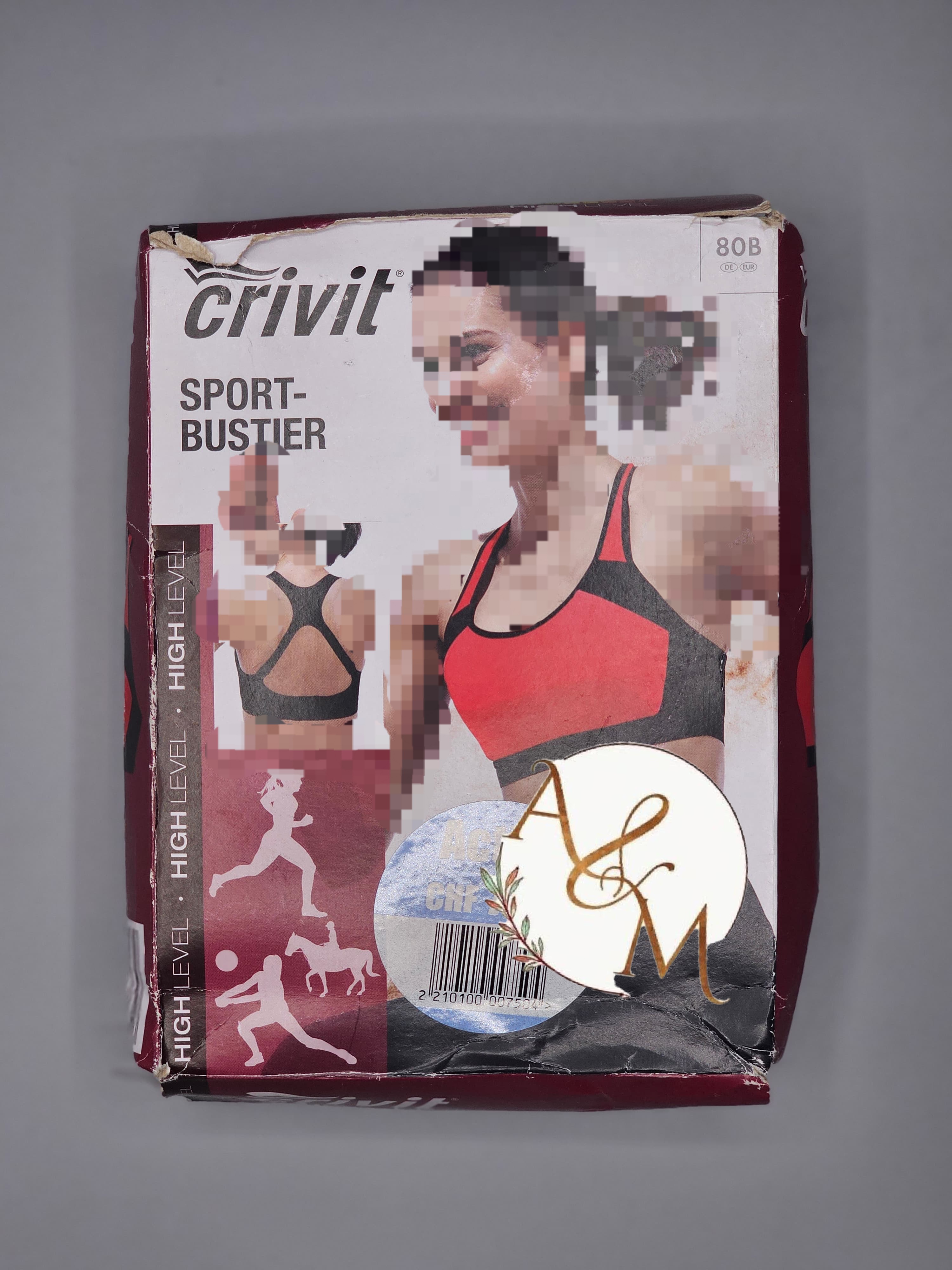 نیم تنه ورزشی (تاپ ورزشی) جلو زیپ دار خارجی برند کریویت(crivit) وارداتی