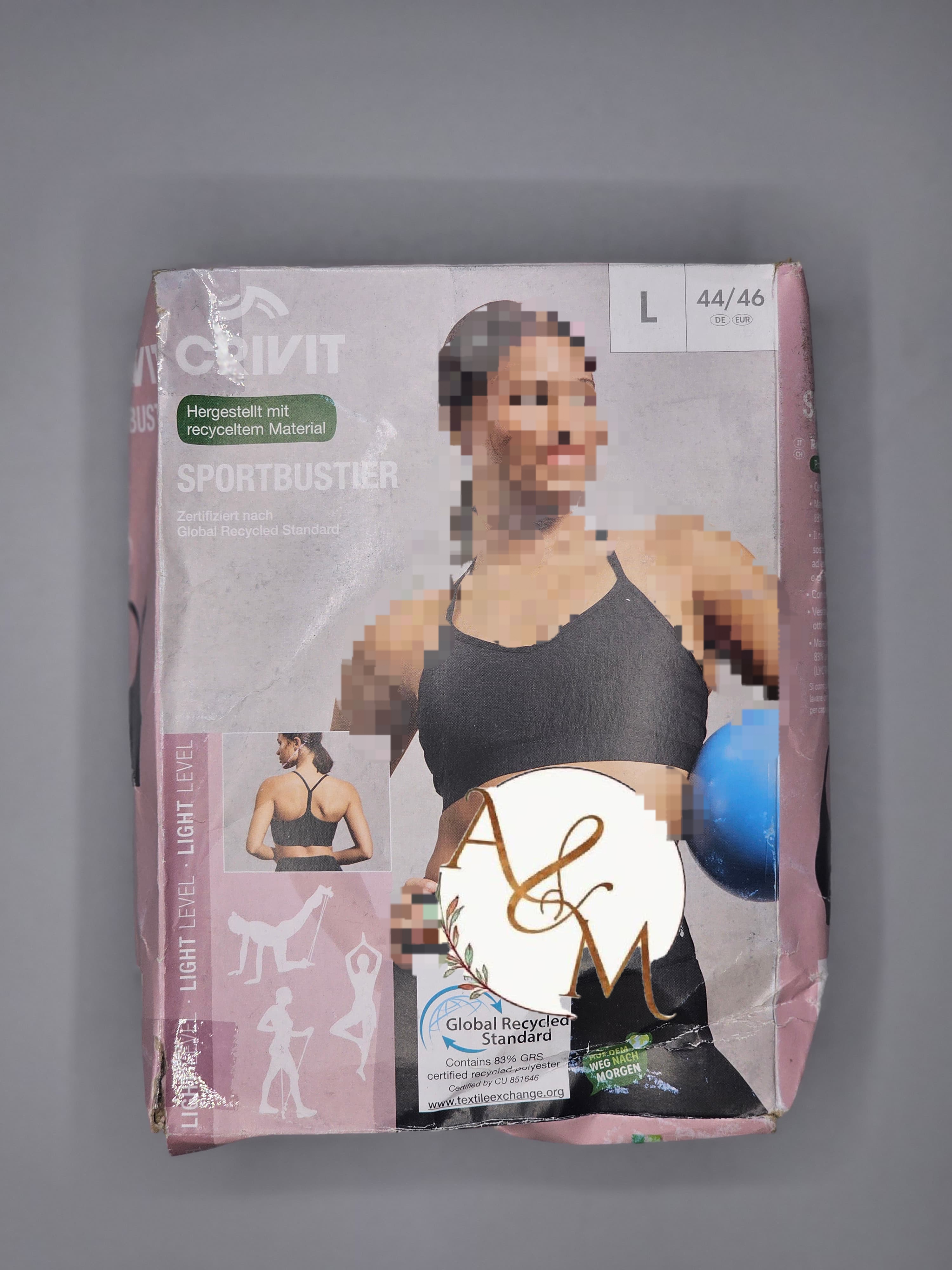 نیم تنه ورزشی (تاپ ورزشی) جلو زیپ دار خارجی برند کریویت(crivit) وارداتی