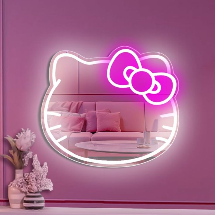 آینه نئونی هلو کیتی